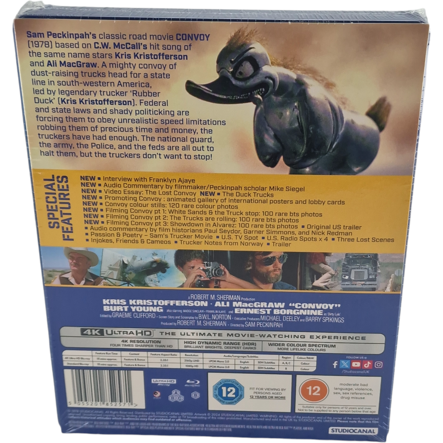 Convoy 4K Ultra HD + Blu-ray Steelbook Débossé  Sam Peckinpah 2024 Zone B
