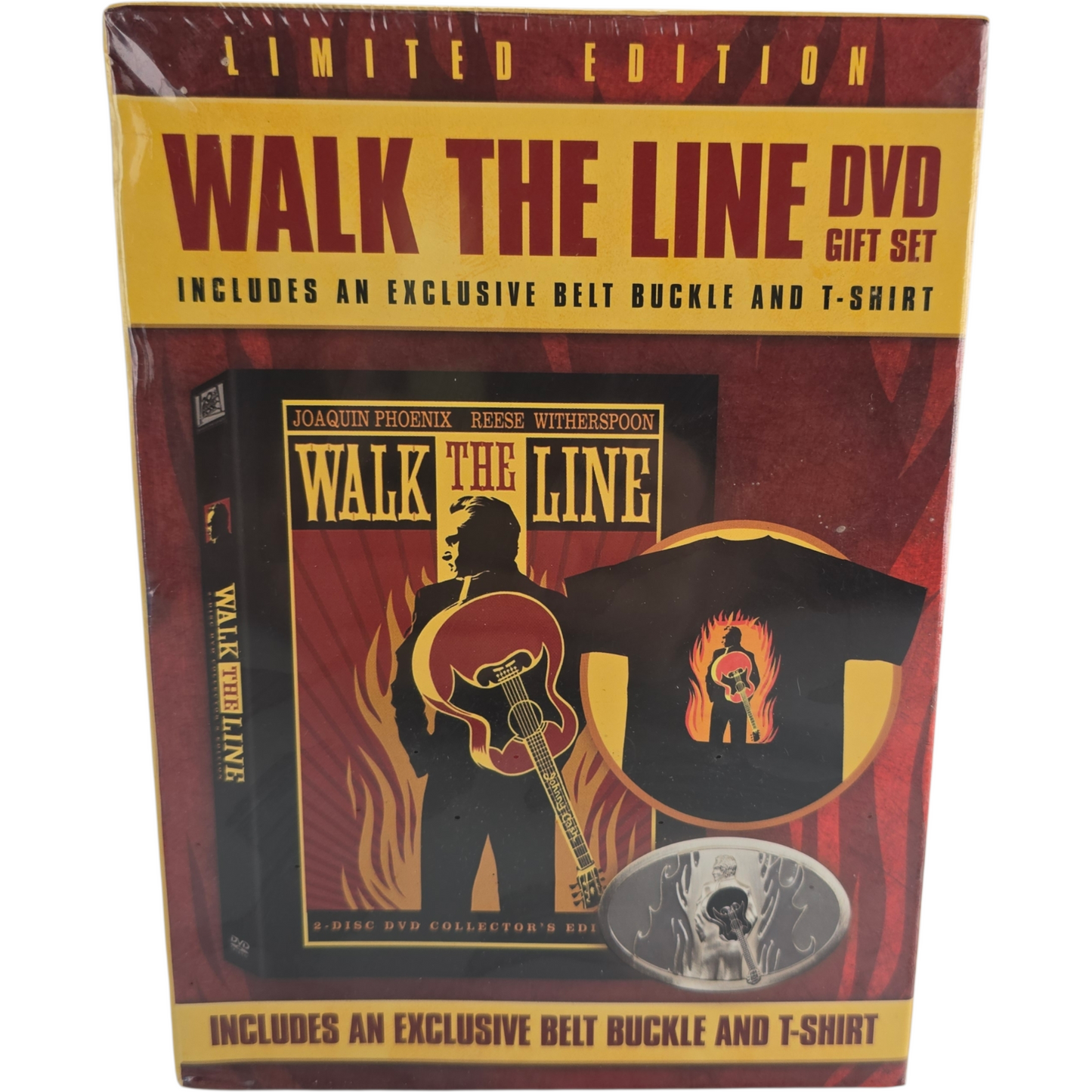 Walk The Line DVD + T-shirt+ ceinture Édt Collector Ltd Joaquin Phoenix Zone A