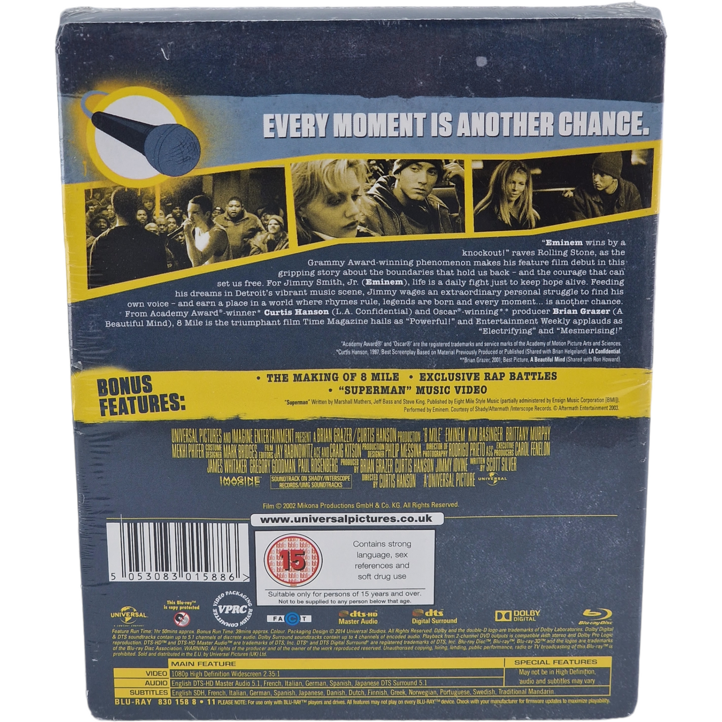 8 Mile Steelbook  HMV  Futurepak édition Limitée 2014 Eminem , Kim Basinger B