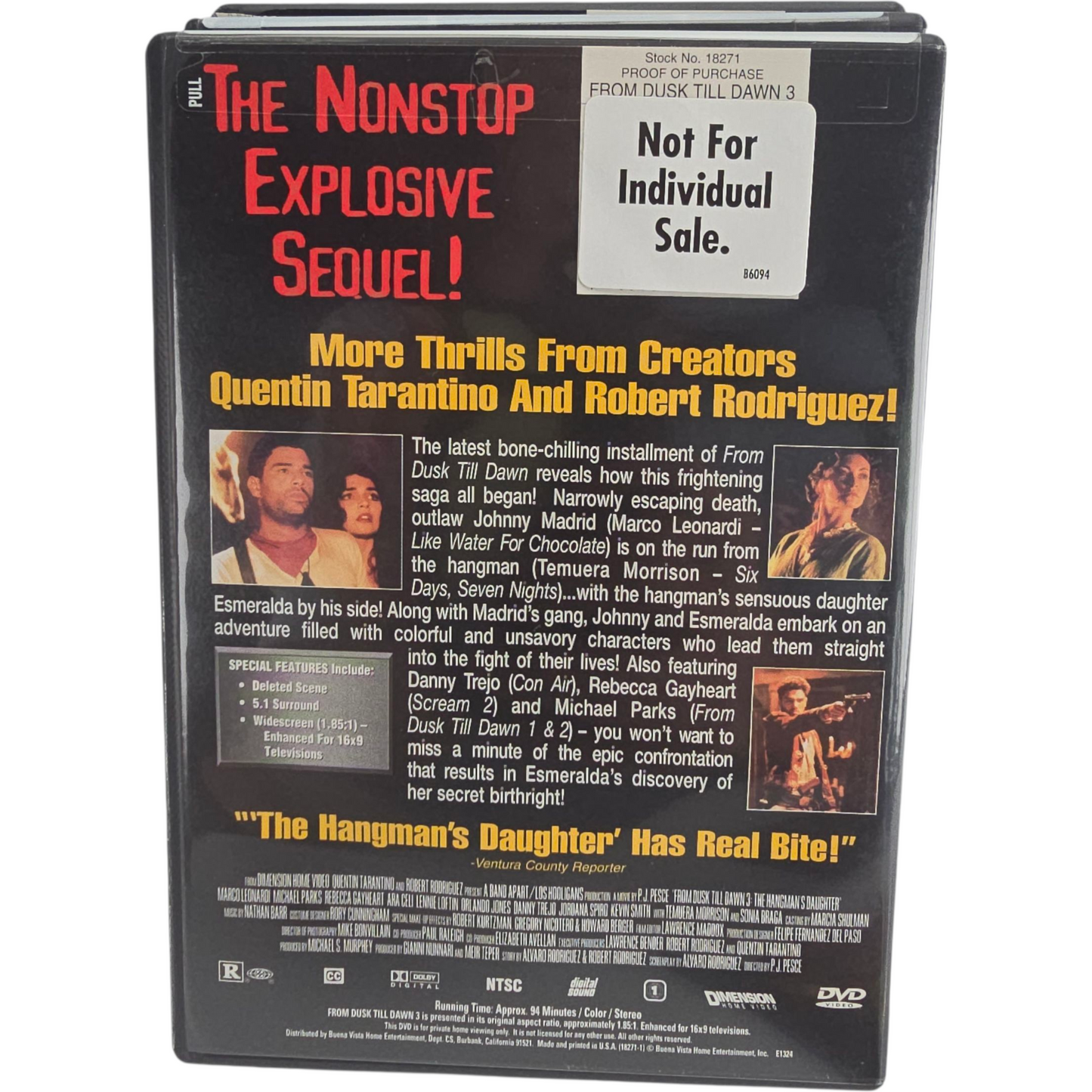 From Dusk Till Dawn: The Exclusive Collection DVD 3 Films Boxed Set  Zone 1 US Import