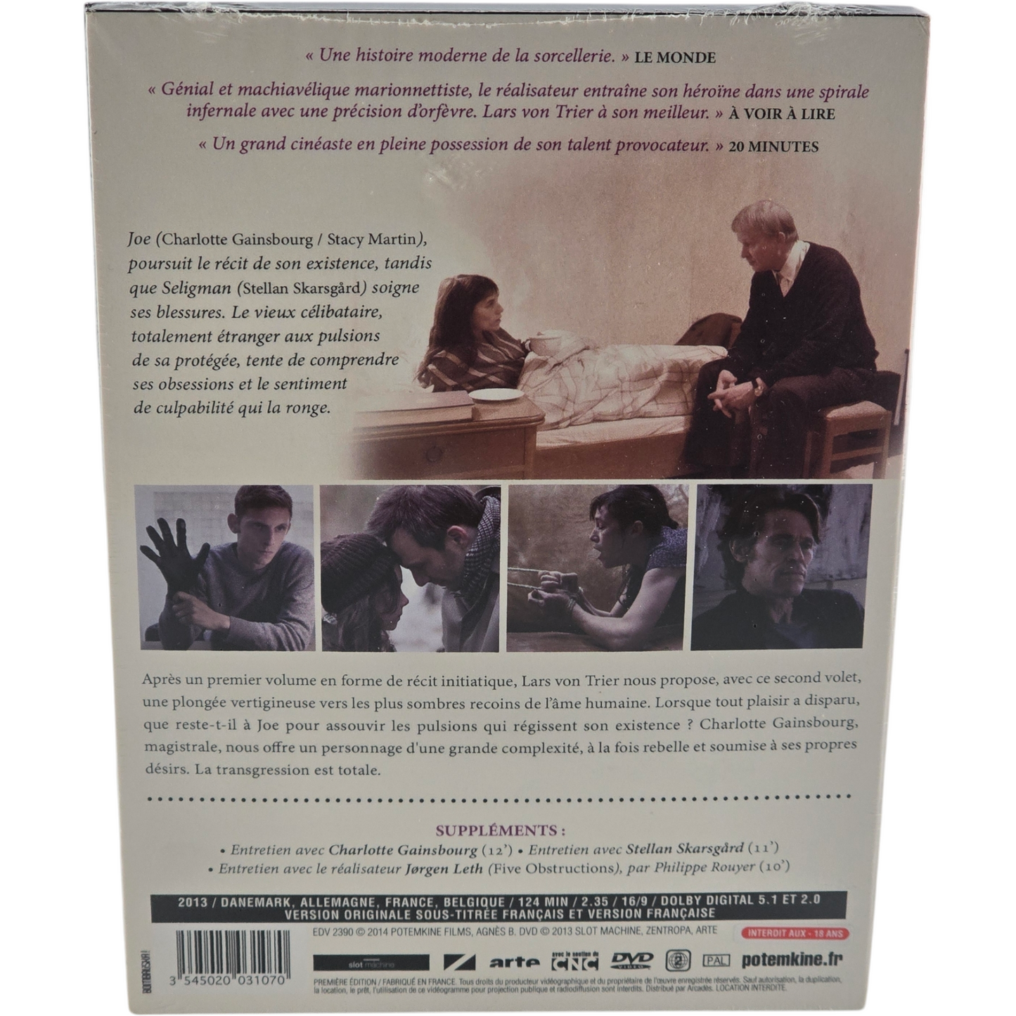 Nymphomaniac 2 DVD Lars Von Trier Charlotte Gainsbourg Shia LaBeouf Slater Christian
