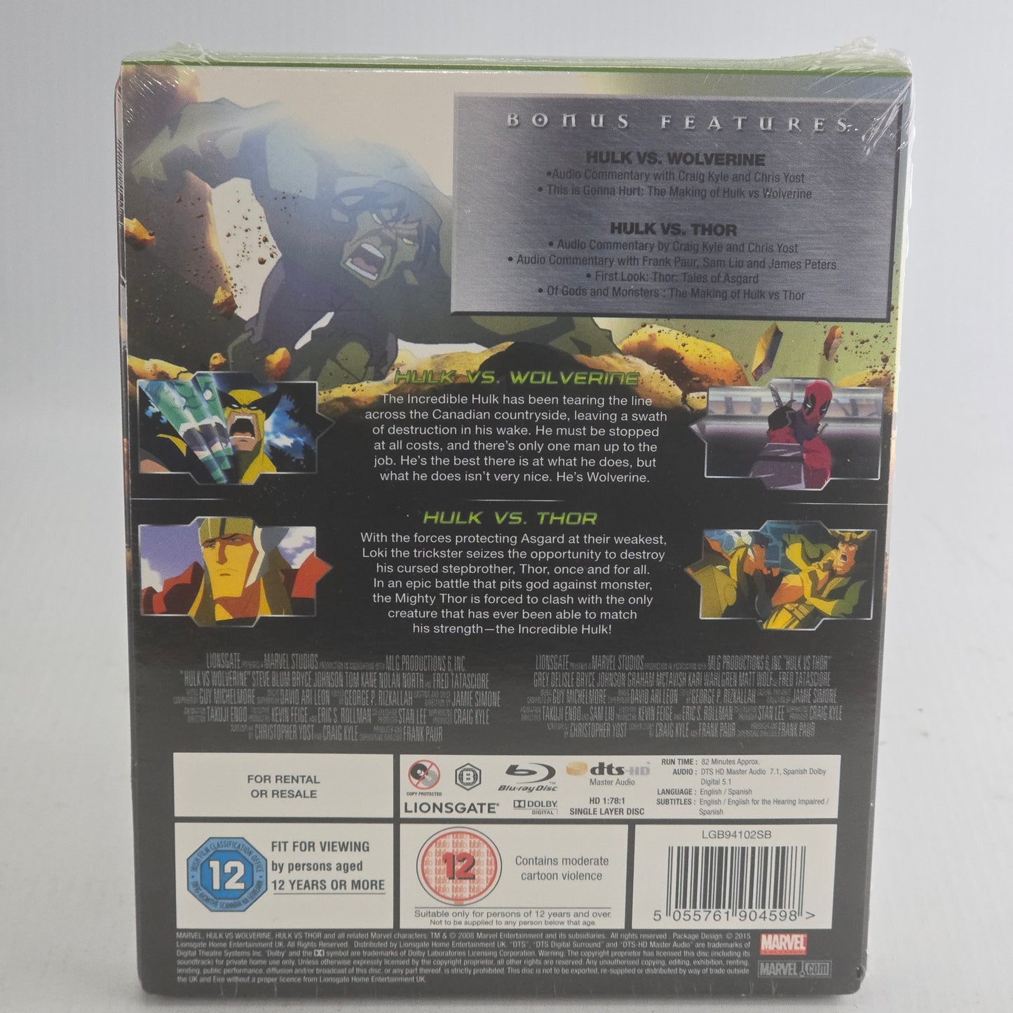 Hulk Vs  Blu-ray SteelBook Blu-ray Zavvi Tirage limité 2000 Ex Zone B