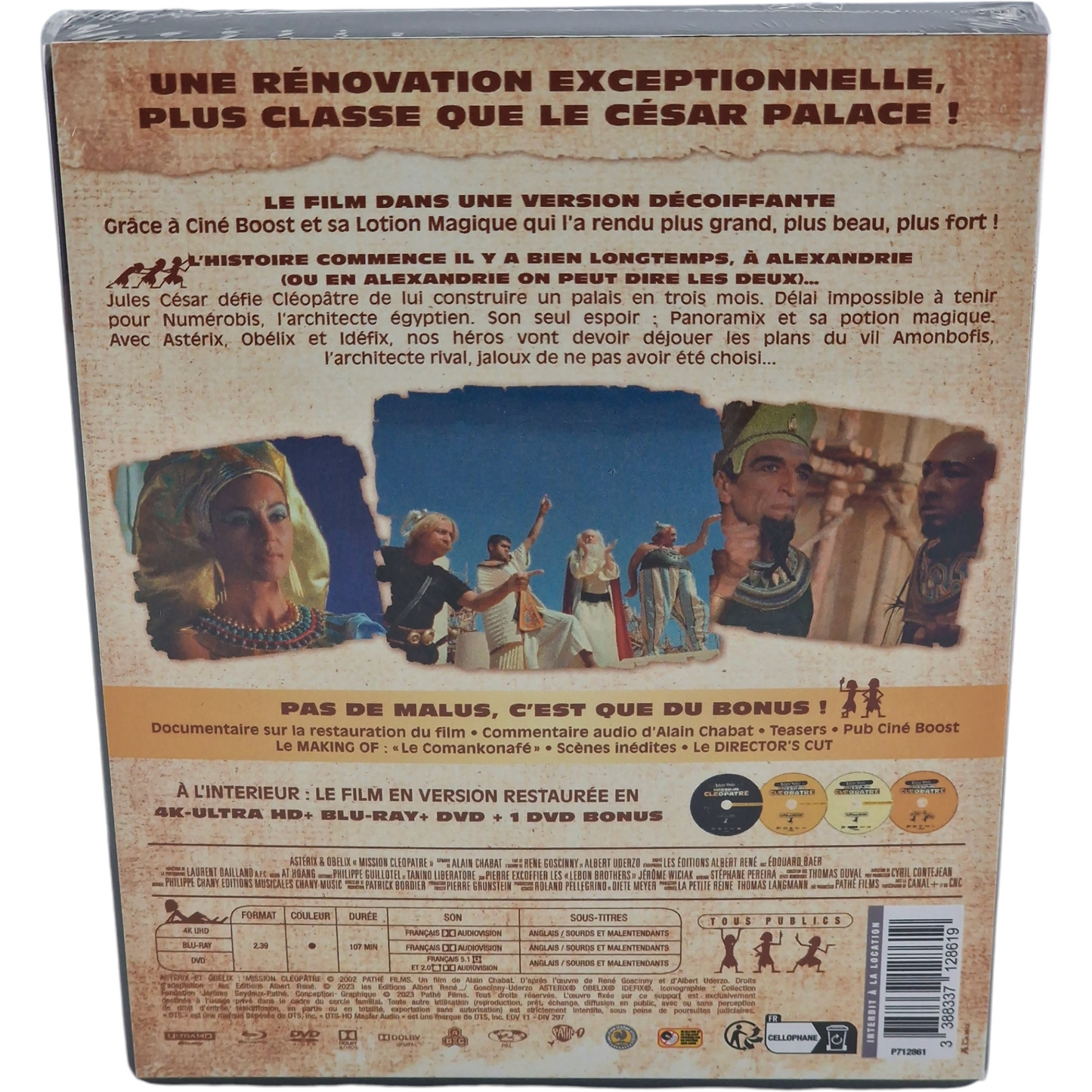 Astérix & Obélix: Mission Cléopâtre SteelBook 4K Ultra HD + Blu-ray + DVD Libre