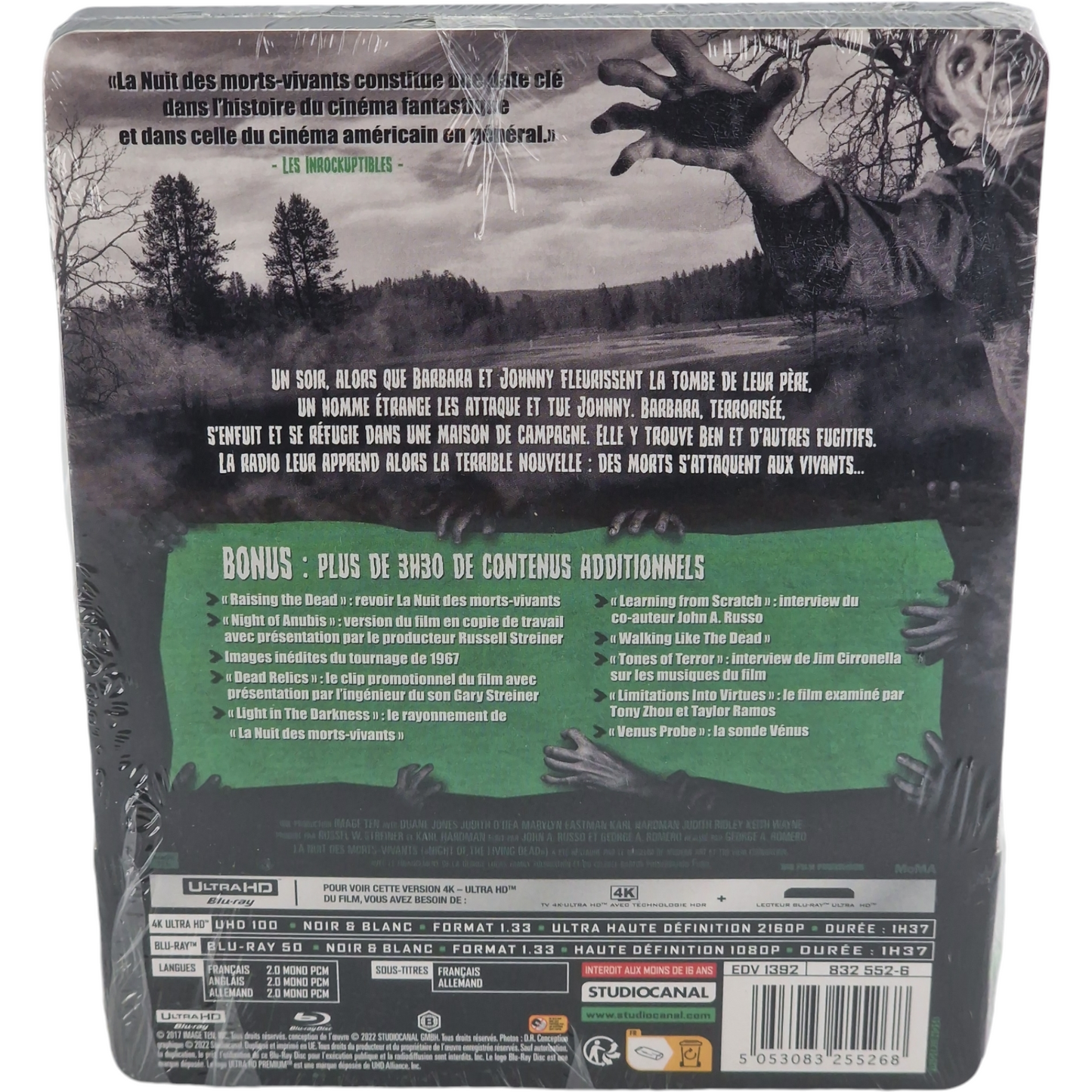 La Nuit des Morts Vivants SteelBook Édition Collector 4 K Ultra HD + Blu-ray B