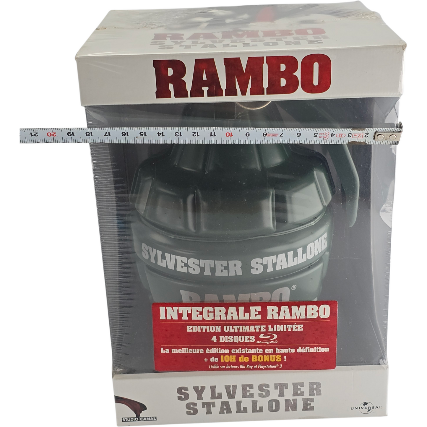 Rambo  Collection Blu-ray : 4 Films Collector Coffret Grenade Packaging Zone B