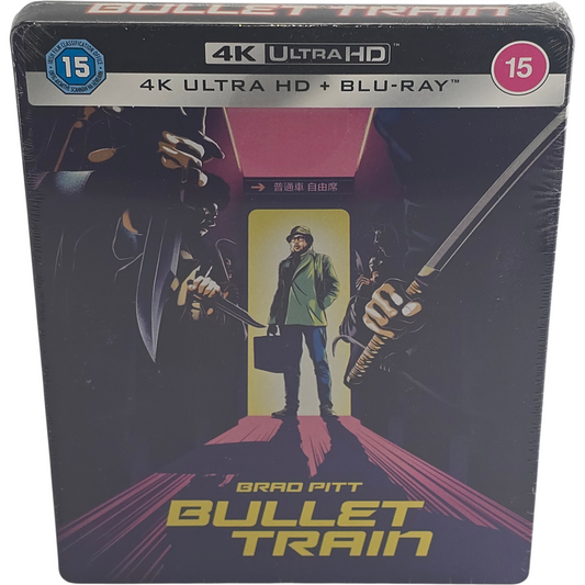 Bullet Train 4K Ultra HD + Blu-ray SteelBook Brad Pitt Zone B