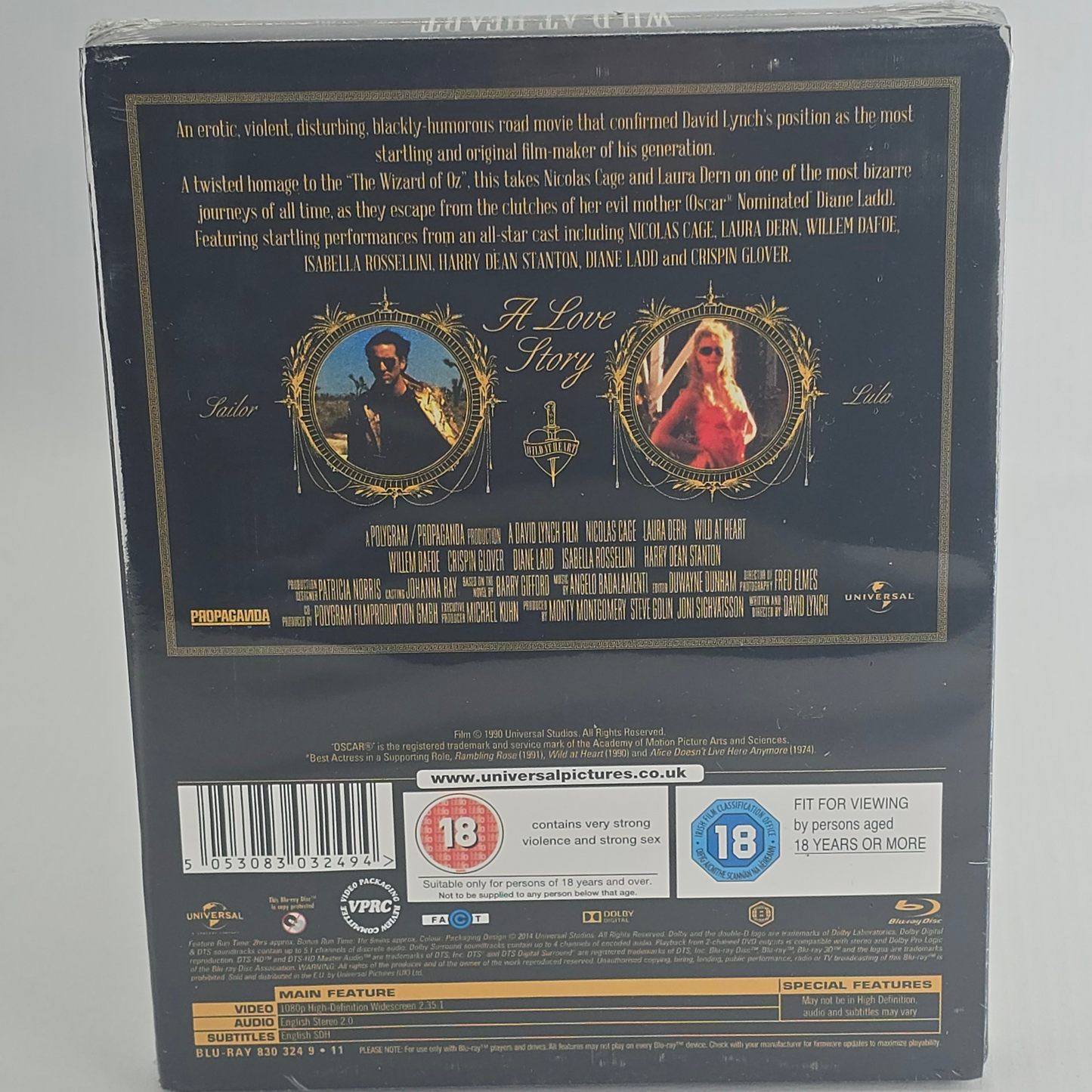 Wild at Heart SteelBook Blu-ray Zavvi Ltd  2500 Ex  Nicolas Cage Zone B [-18]