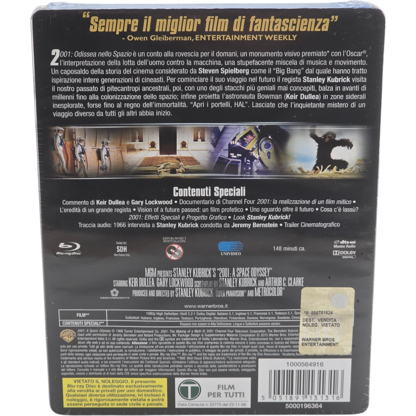2001: A Space Odyssey Blu-ray Steelbook Débossé Stanley Kubrick  Italian Zone B