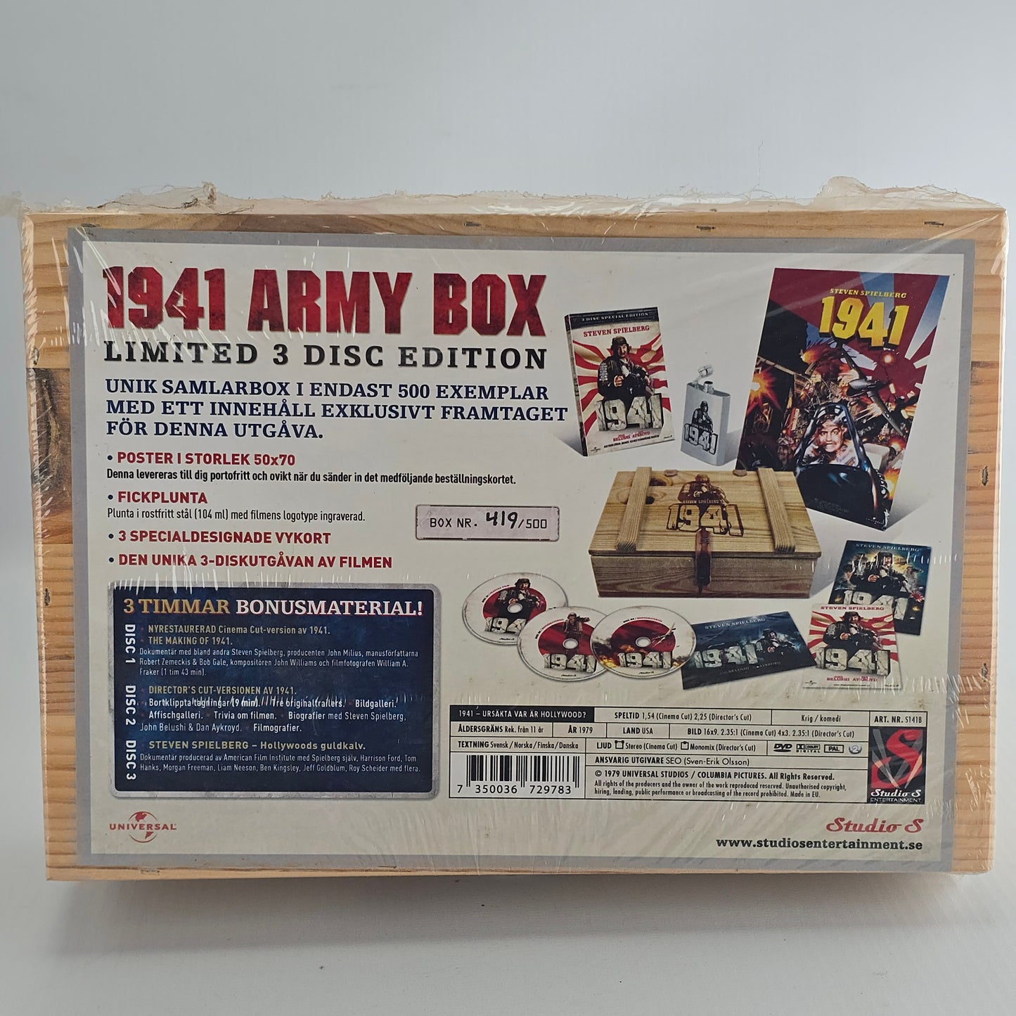 1941 - Army Box DVD coffret bois collector édt limitée et Numéroté 500 ex Zone 2