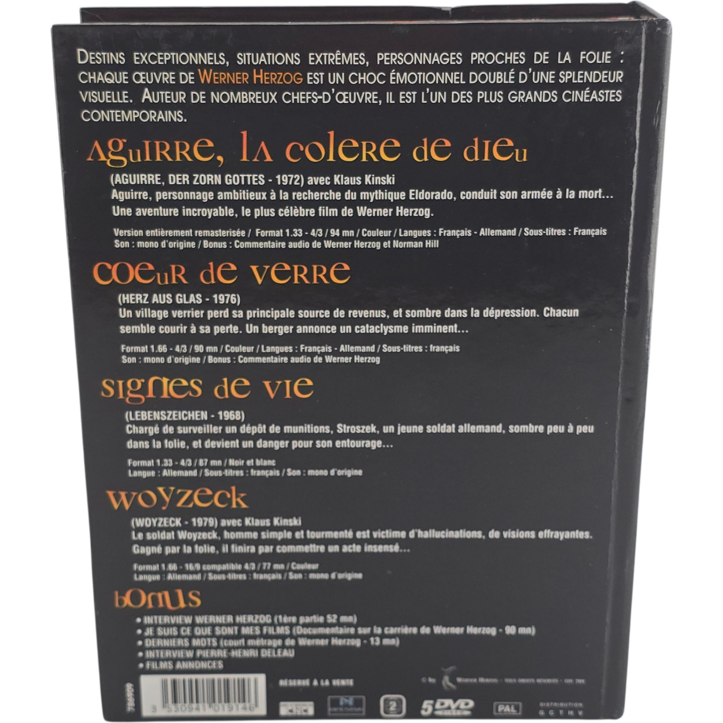 Werner Herzog-Aguirre,colère de Dieu + Coeur Verre + Signes Vie+Woyzeck Zone 2