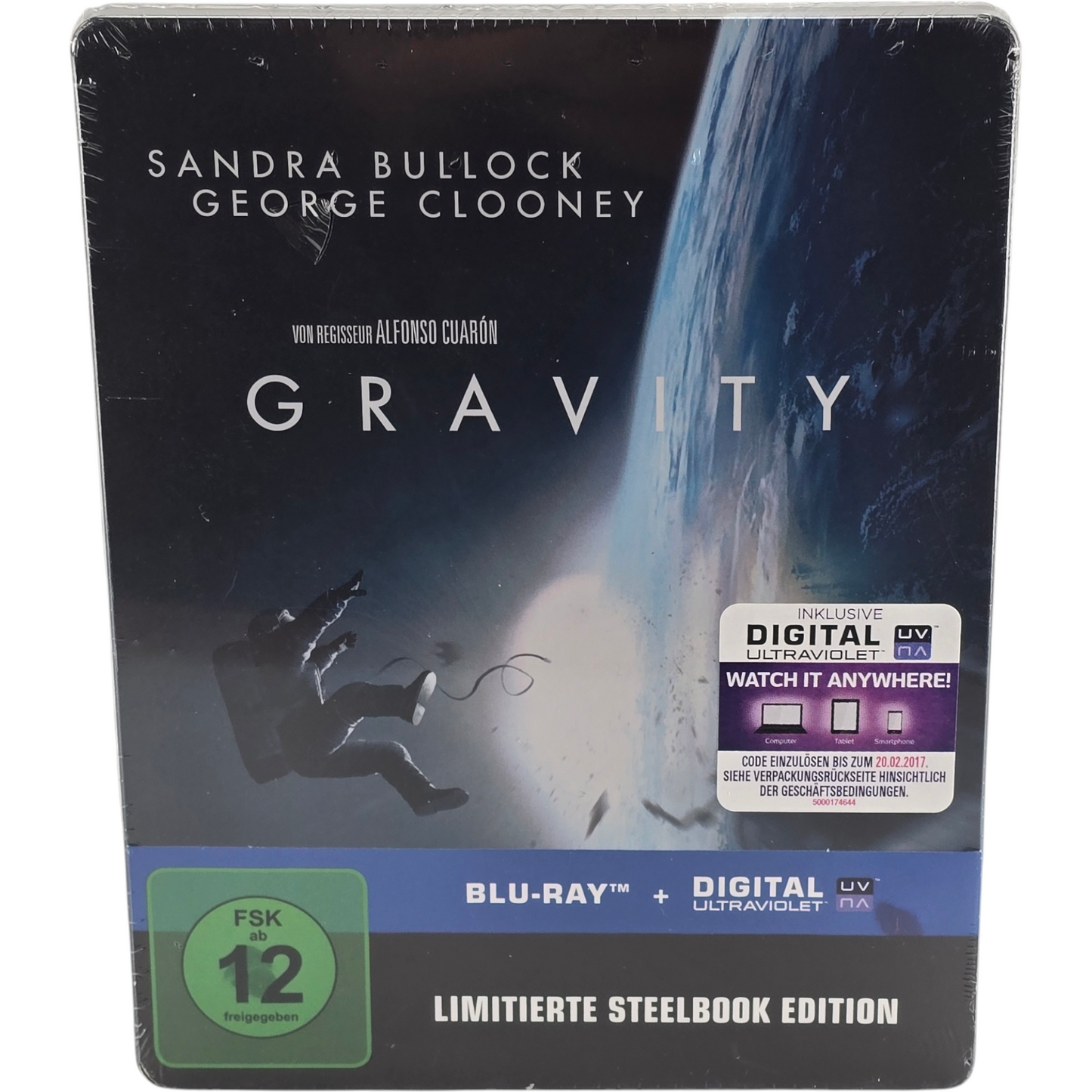 Gravity SteelBook Blu-ray Édition limitée Sandra Bullock, George Clooney Libre