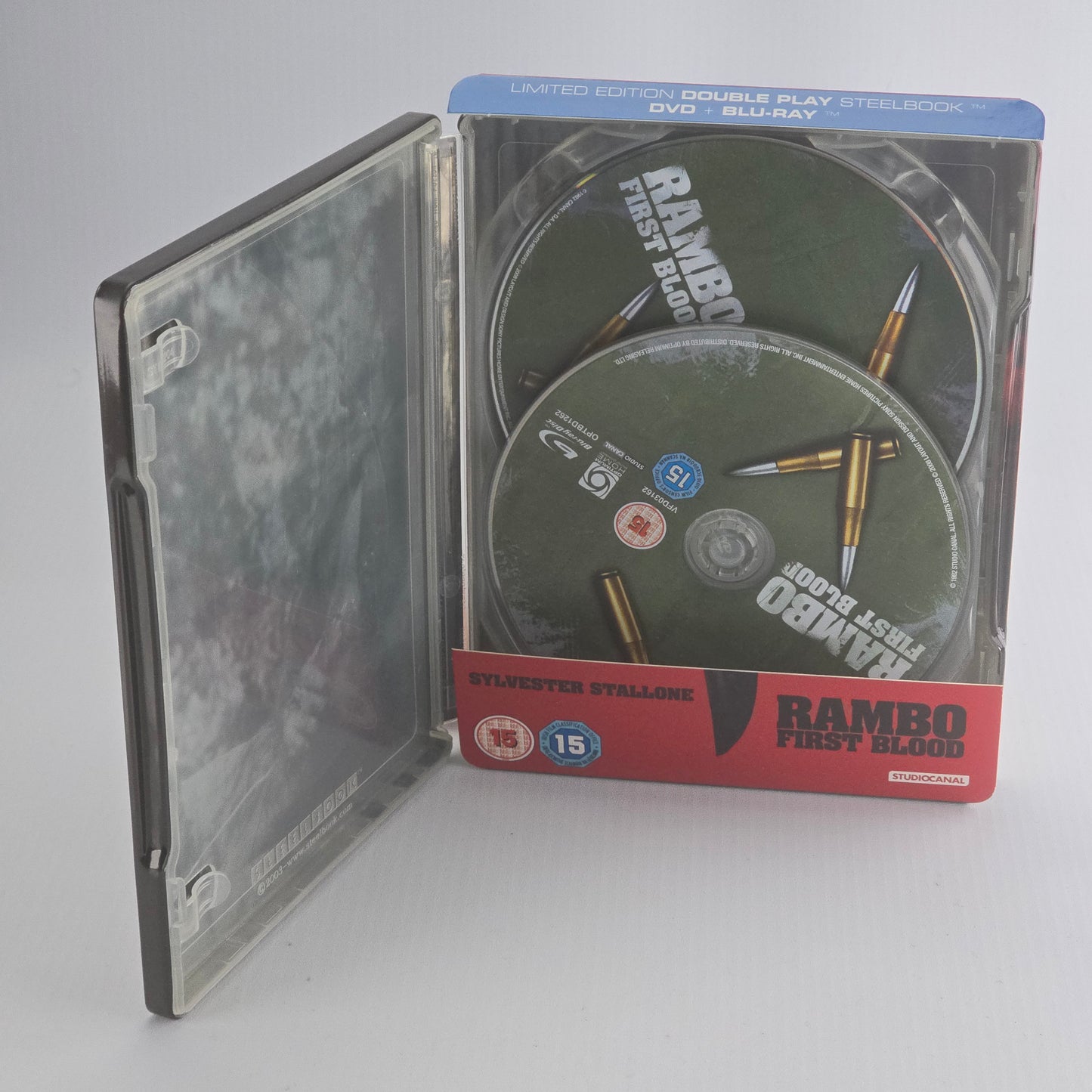First Blood Rambo I Steelbook Blu-ray + DVD Sylvester Stallone Zone B