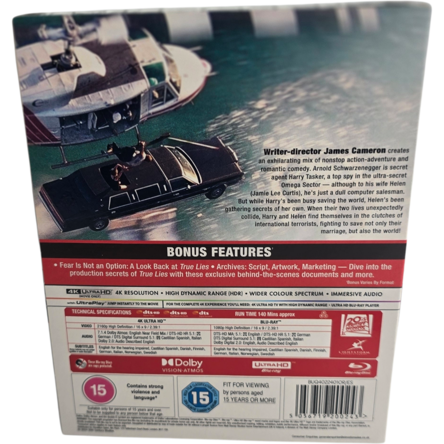 True Lies 4K Ultra HD + Blu-ray + [étuit] James Cameron ,Zone Libre