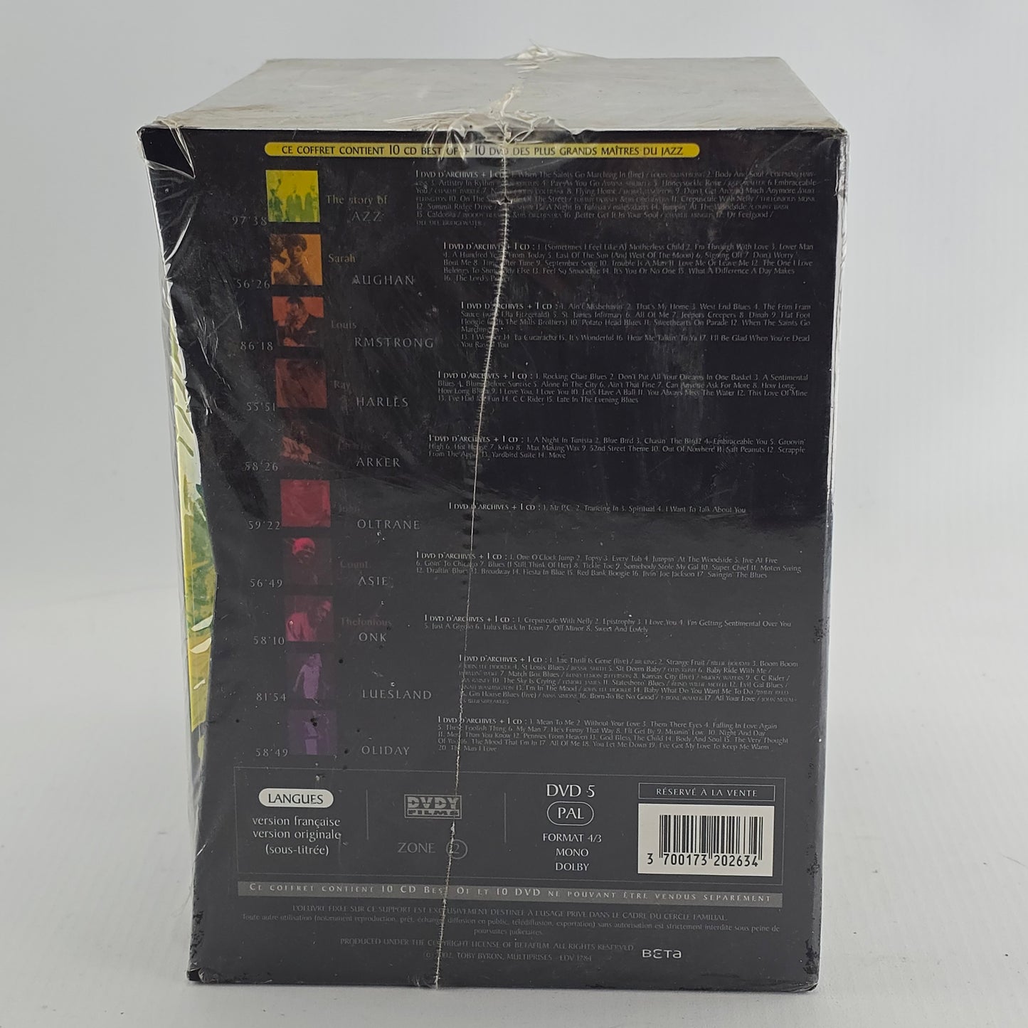 Masters of Jazz  Coffret  Archives Inédites - 10 Dvd + 10 Cd Best of  Zone 2