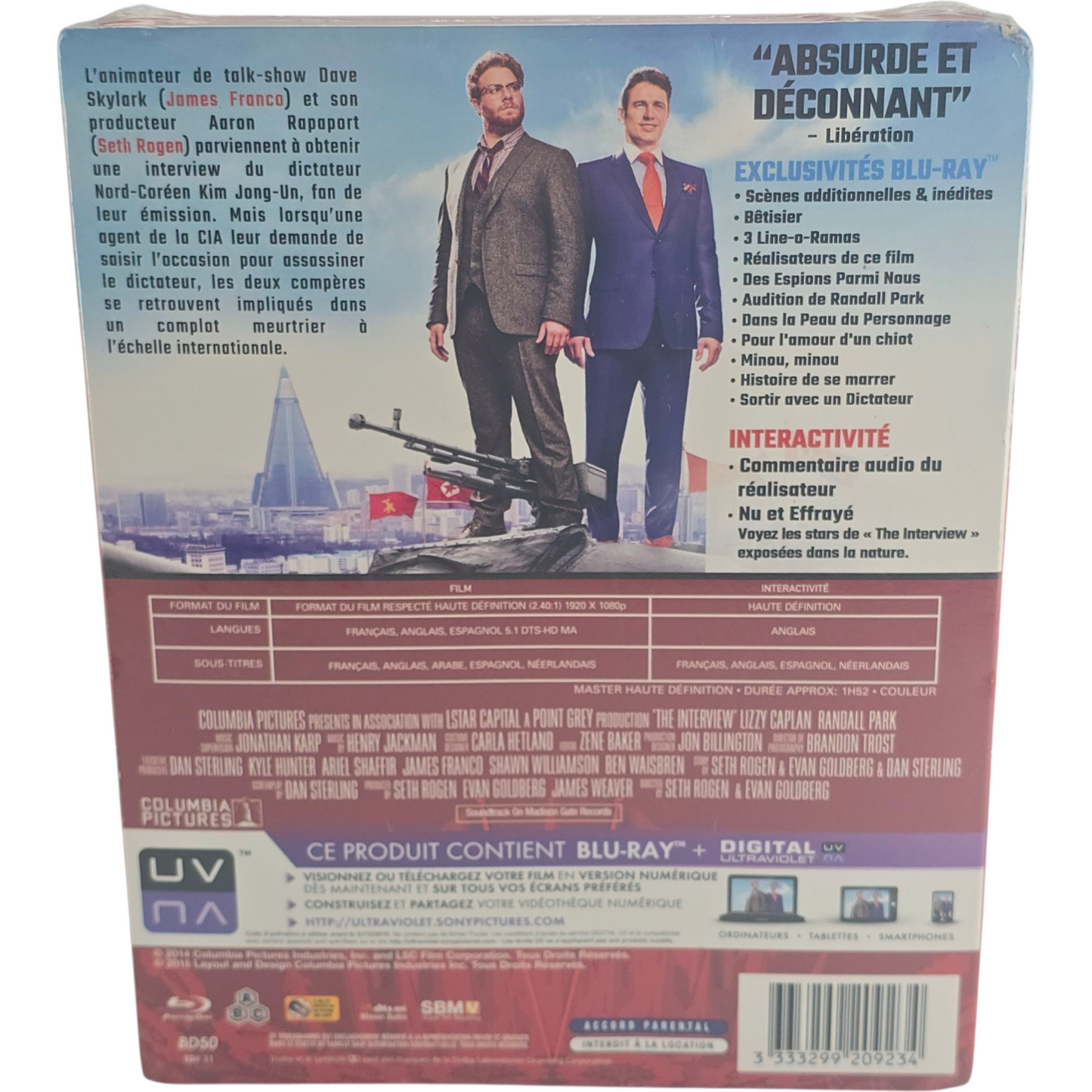 The Interview Blu-ray Édition Libertaire (Version Non Censurée) Evan Goldberg  Zone  B