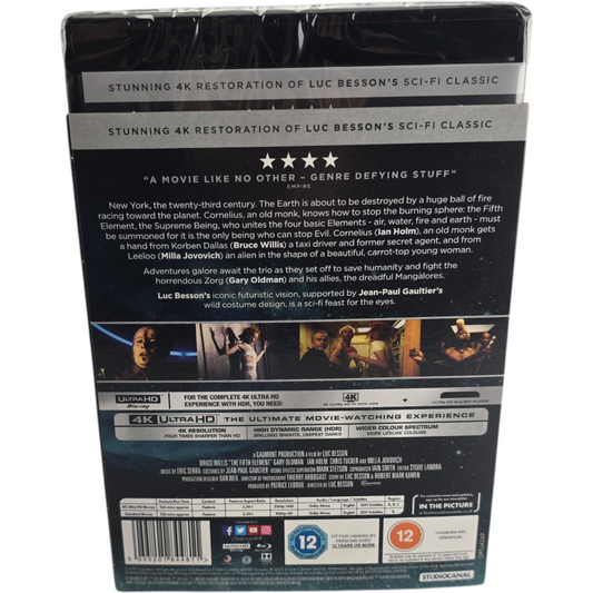 The Fifth Element 4K Ultra HD + Blu-ray + fourreau Bruce Willis – 4K zone libre / Blu-ray Zone B