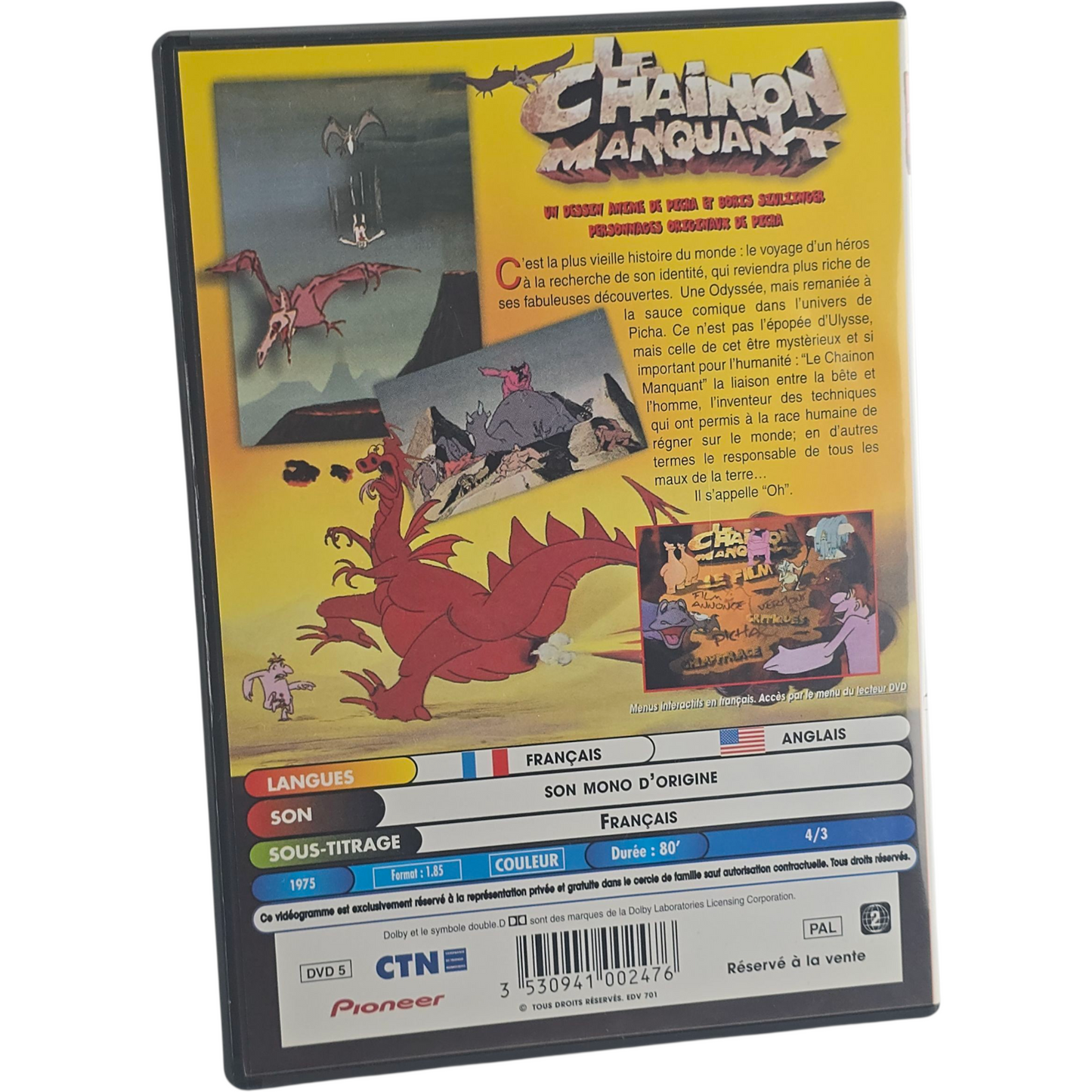 Le Chaînon Manquant de Picha 1980  DVD Opening Zone 2