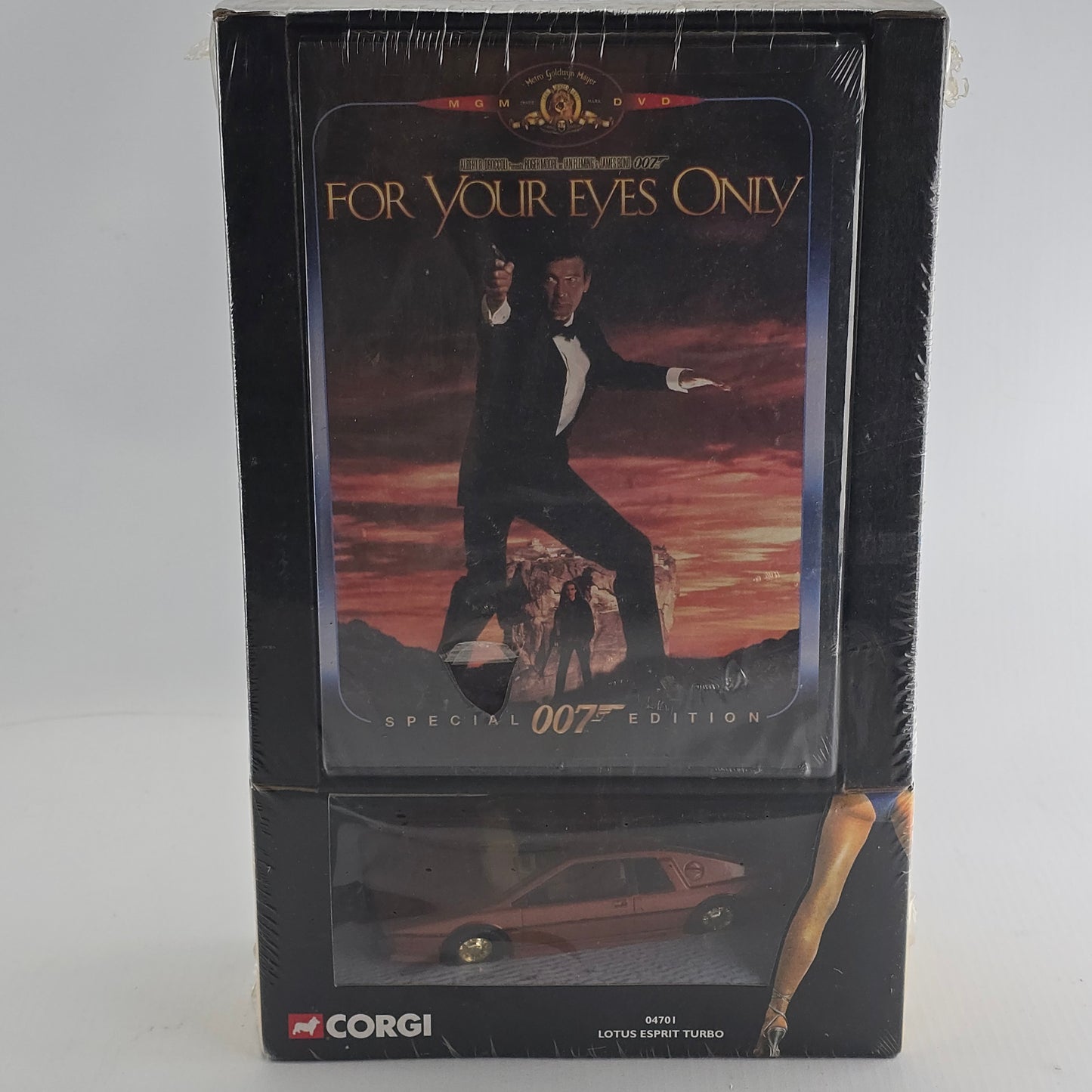 For Your Eyes Only 007 James bond DVD + Corgi Lotus Esprit Turbo (réf. 04701) Z A