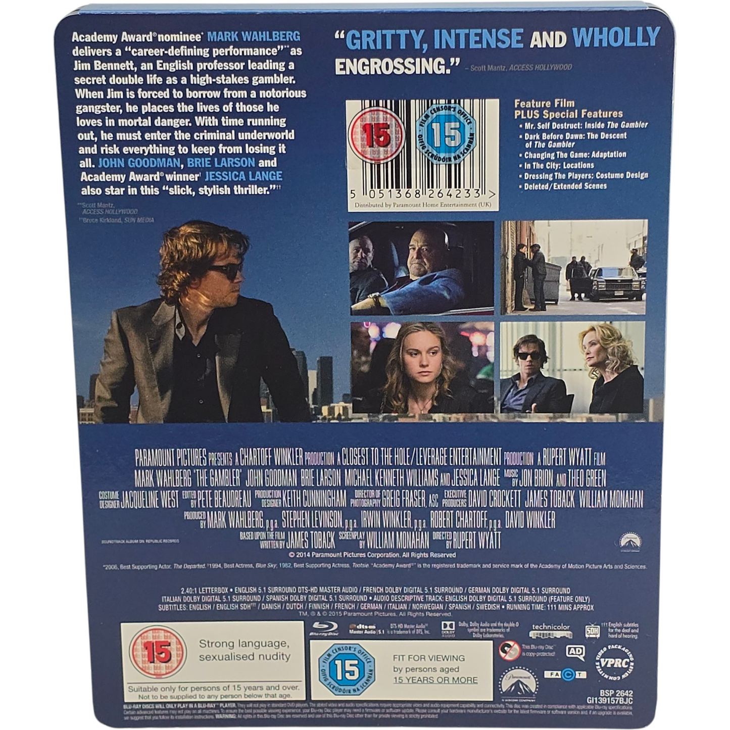 The Gambler Blu-ray Steelbook Zavvi Limited Edition of 1500 Copies Zone B