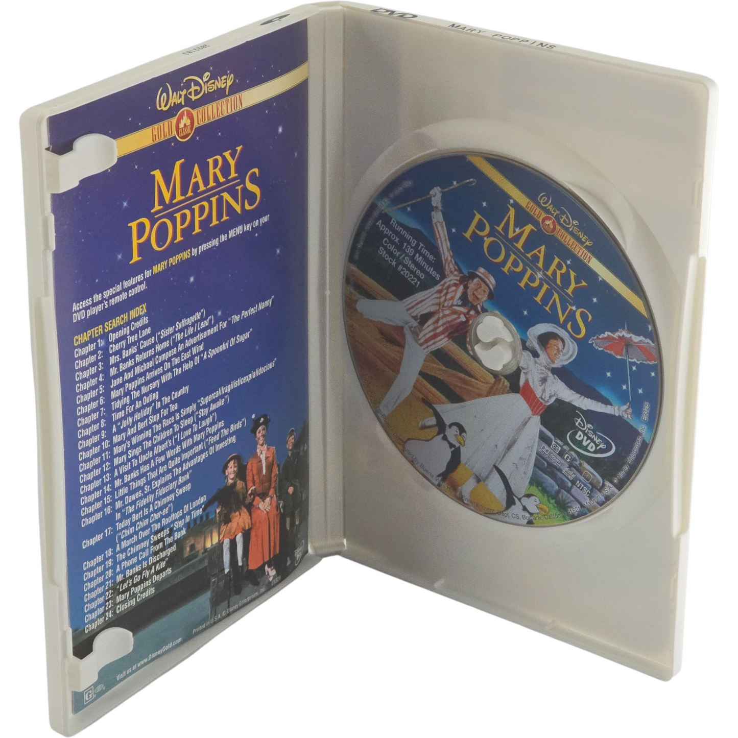 Mary Poppins Limited Walt Disney Classic Gold Collection Zone 1 US Import