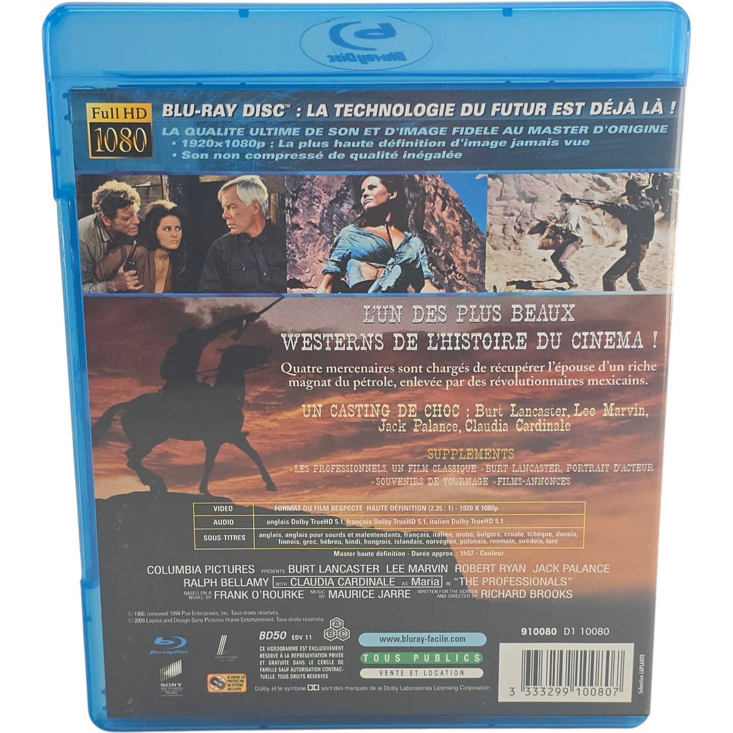 Les Professionnels Blu-ray Richard Brooks Avec Burt Lancaster Zone B