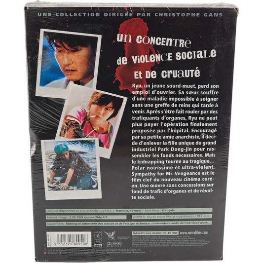 Sympathy For Mr Vengeance 2 X DVD Édit Collector Limitée Wook Park Chan B Zone