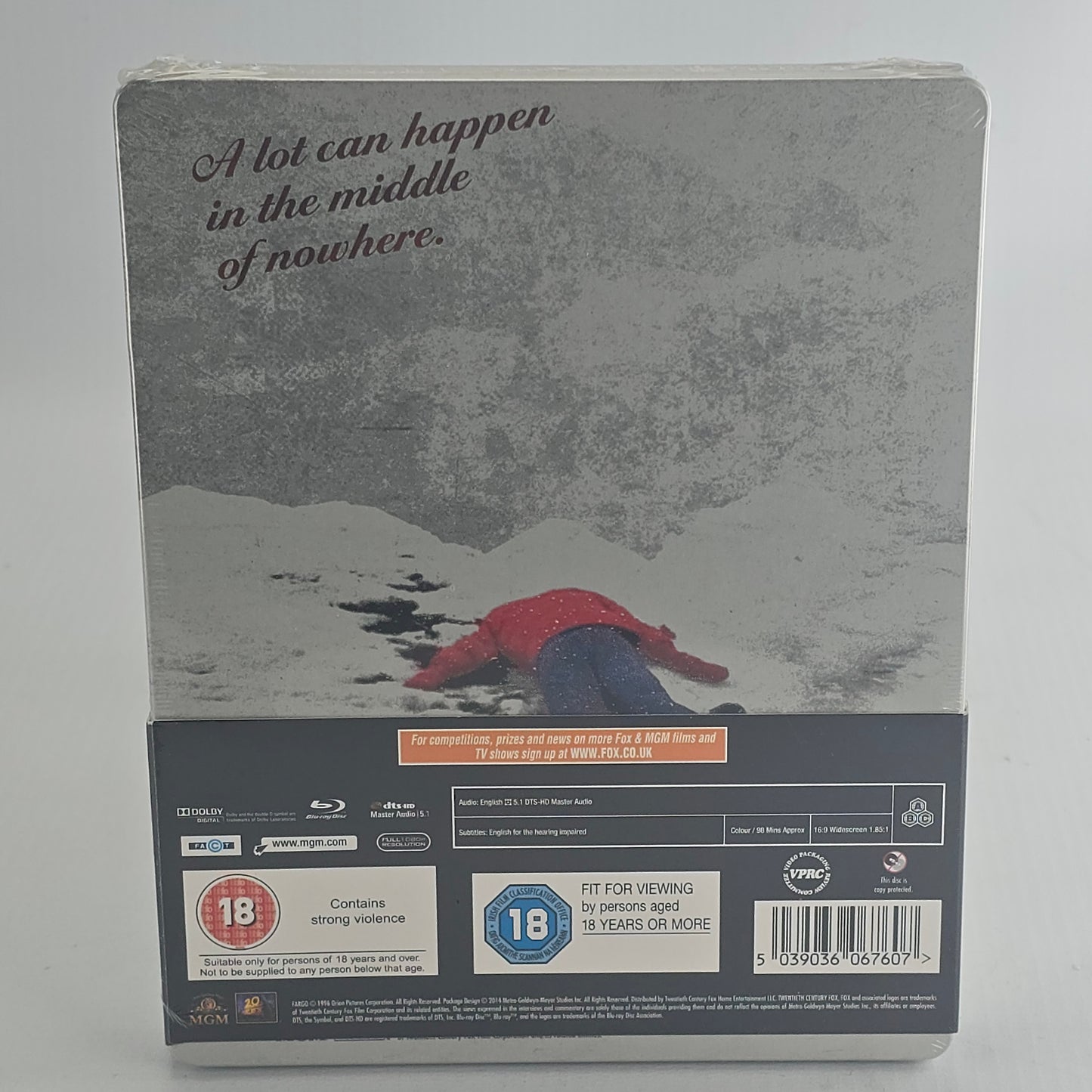 Fargo SteelBook Débossé Blu-ray Zavvi Ltd Joel Coen, Ethan Coen [-18] Zone Libre