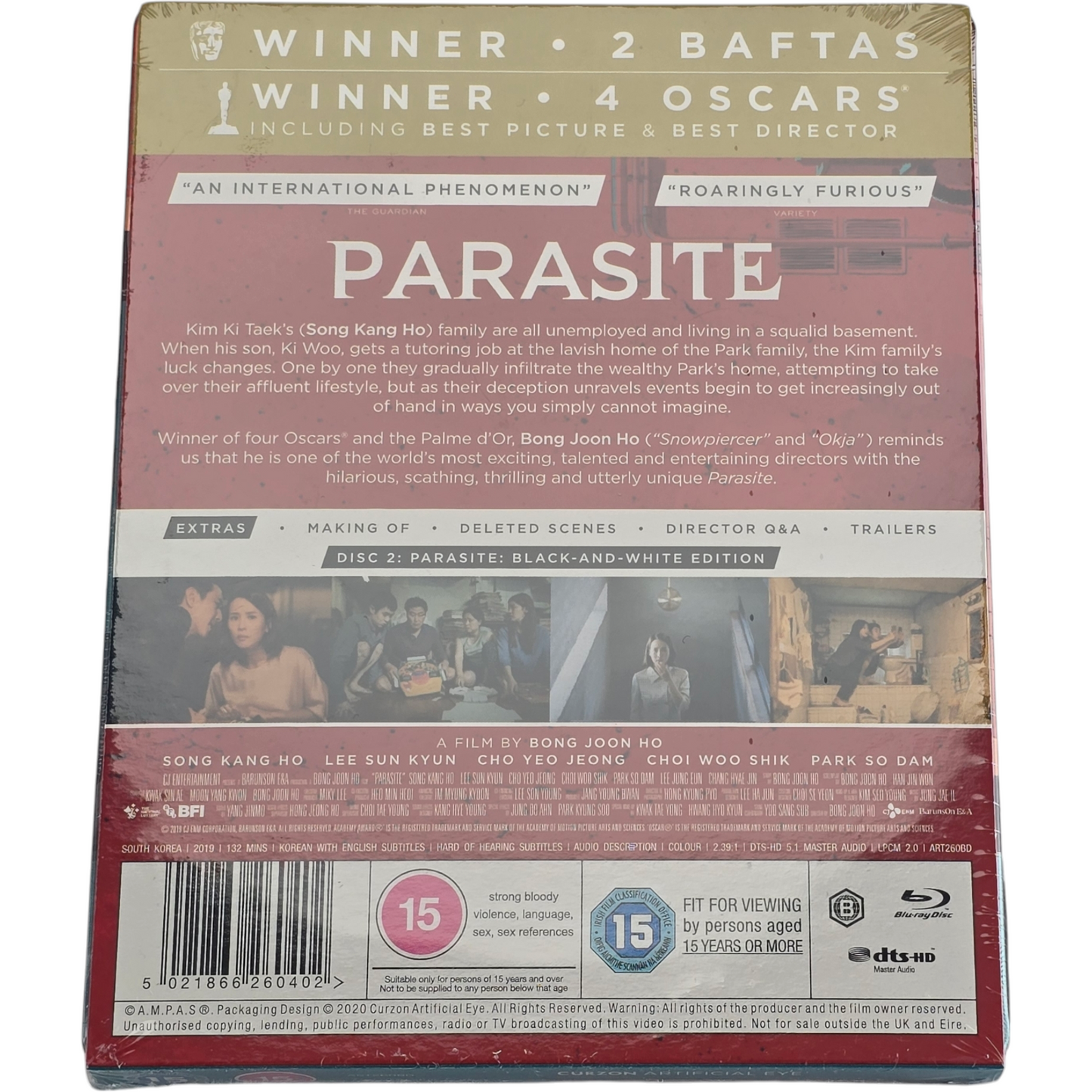 Parasite Blu-ray  SteelBook   기생충   Gisaengchung  édition Limitée Zavvi [-18] B