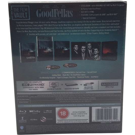 GoodFellas - Les Affranchis - SteelBook 4K + Blu-ray The Film Vault - import UK
