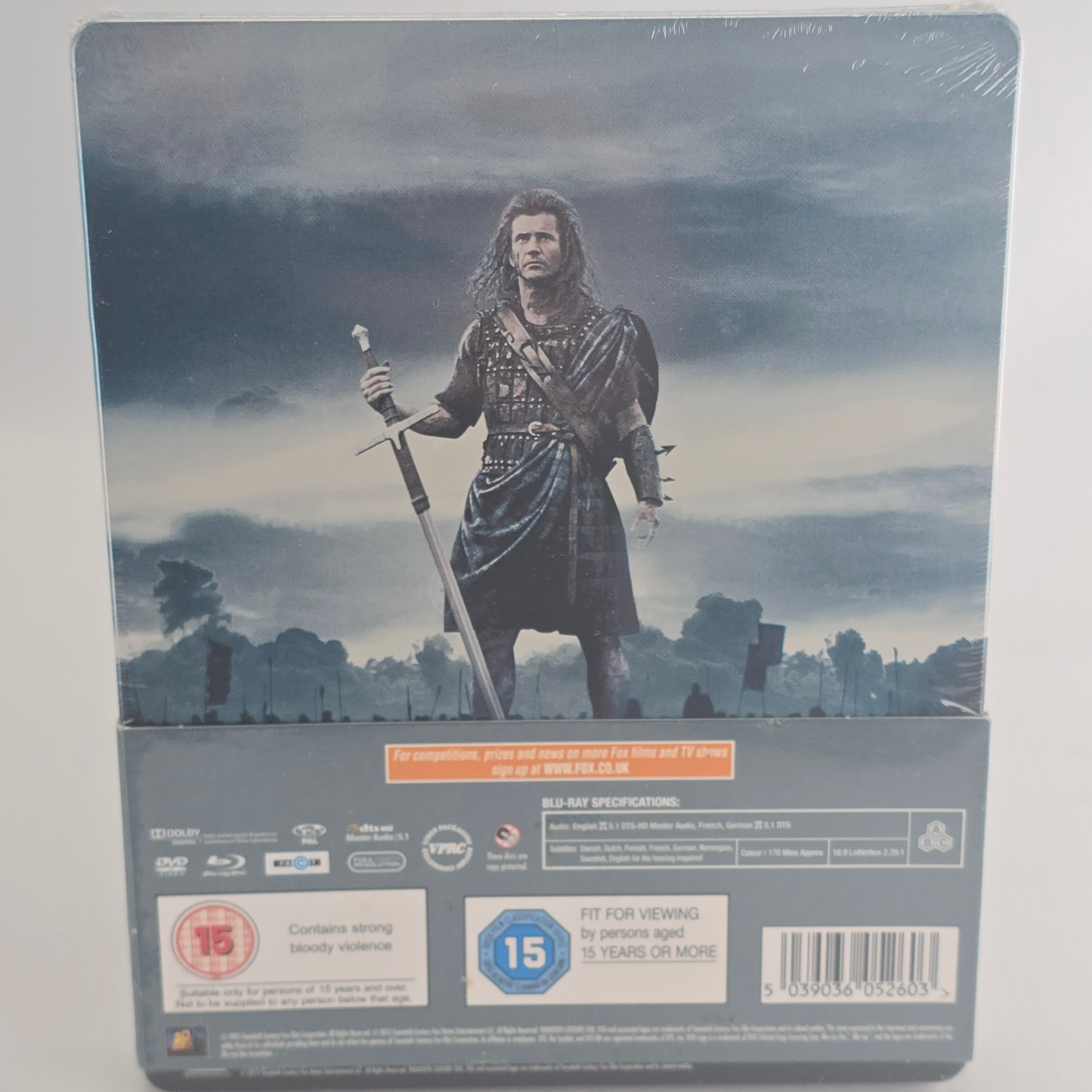 Braveheart SteelBook Blu-ray + DVD édt Ltd Mel Gibson,Sophie Marceau Zone Libre