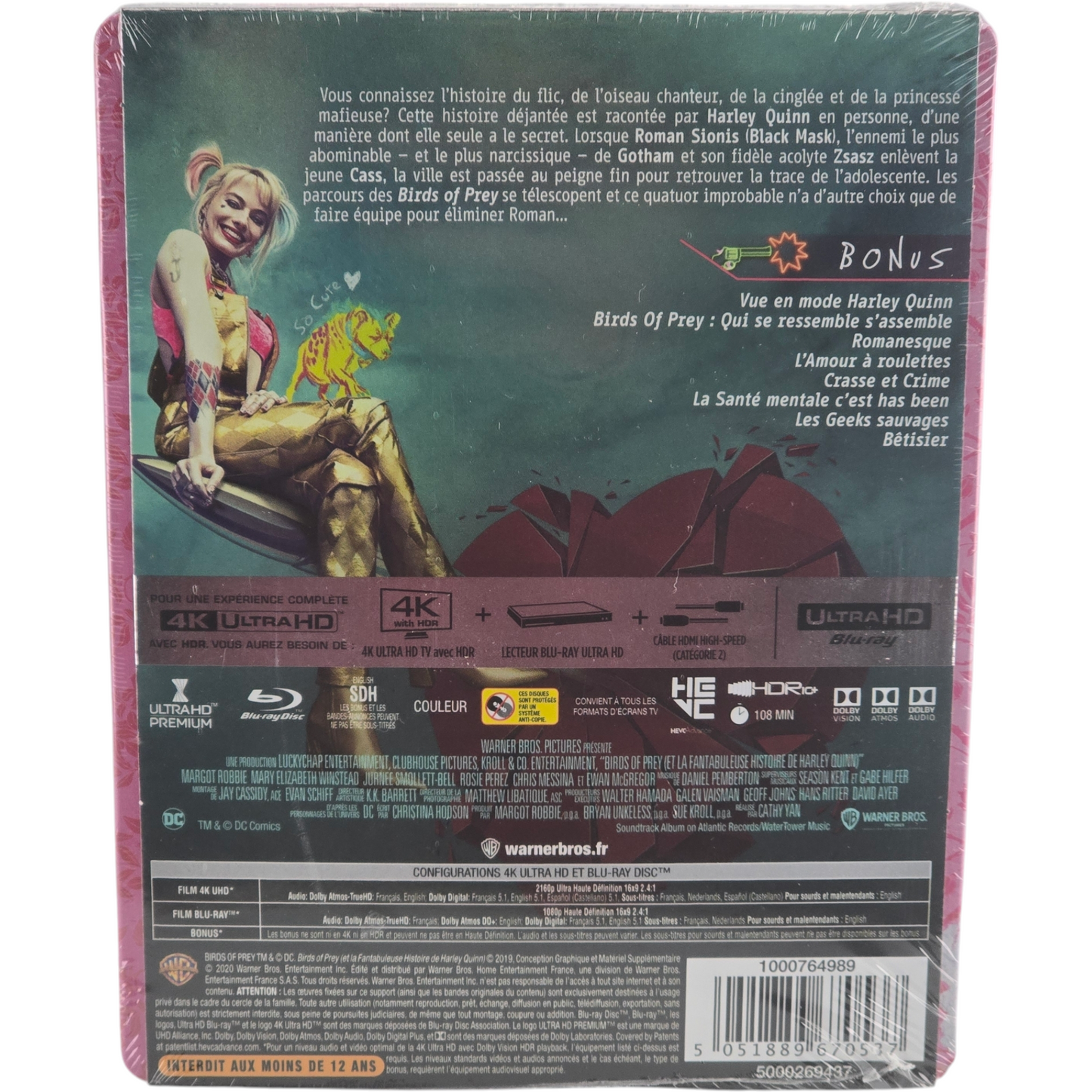 Birds of Prey [la fantabuleuse histoire de Harley Quinn] 4K Ultra HD SteelBook B