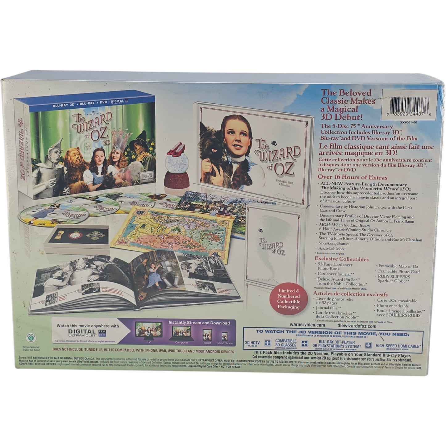 The Wizard of Oz Blu-ray 3D + Blu-ray + DVD  Coffret Collector Zone A