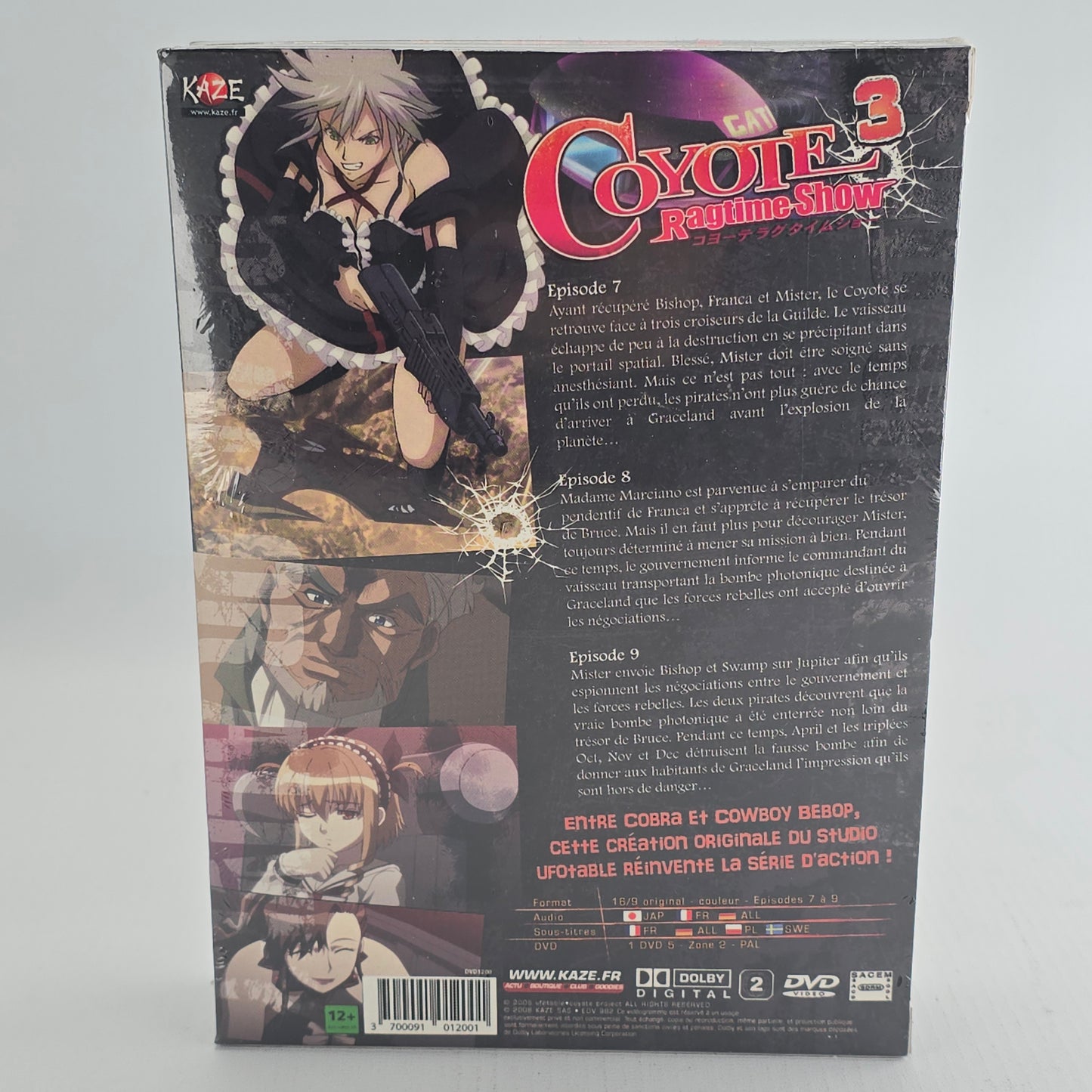 Coyote Ragtime Show VOL.3  DVD + 1 manga  Kazé Animation Takuya Nonaka -Zone 2
