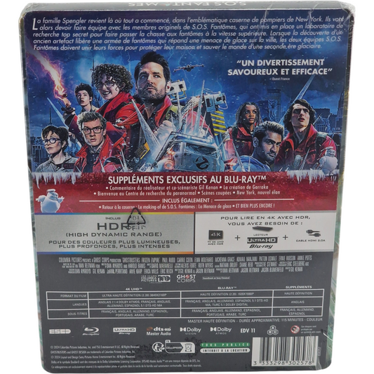 S.O.S. Fantômes La Menace de glace SteelBook 4K Blu-ray Fnac France VF VO Atmos