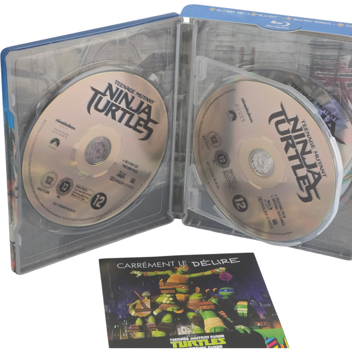 Teenage Mutant Ninja Turtles Steelbook Blu-ray 3D + Blu-ray + DVD  Zone B