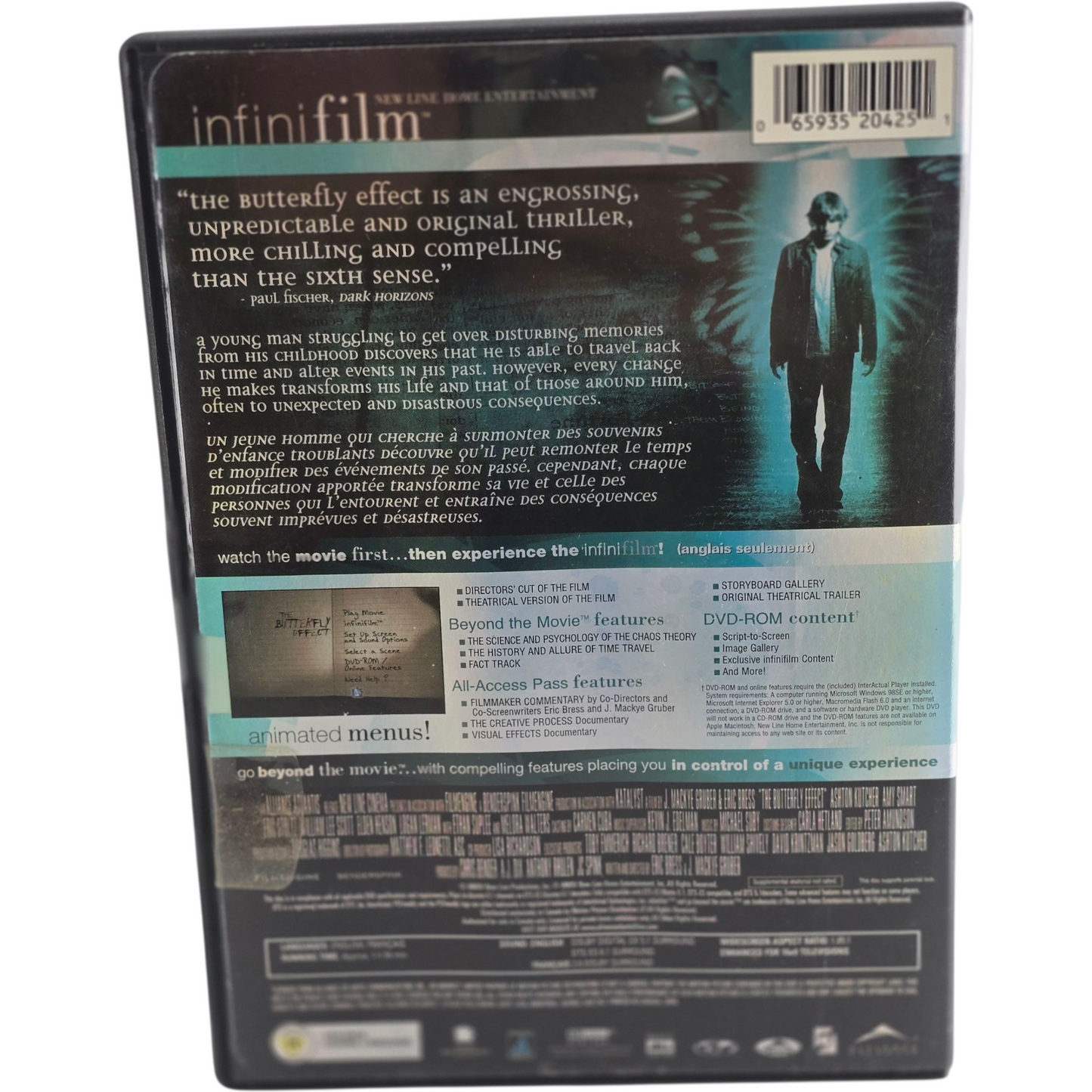 The Butterfly Effect DVD infinifilm Edition Ashton Kutcher, Melora Walters Zone 1