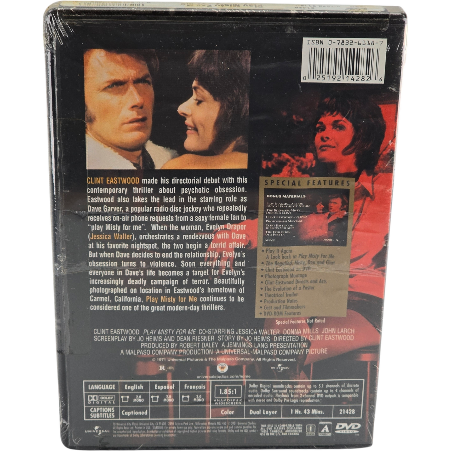 Un frisson dans la nuit (Play Misty for Me) Clint Eastwood DVD  Collector Zone 1