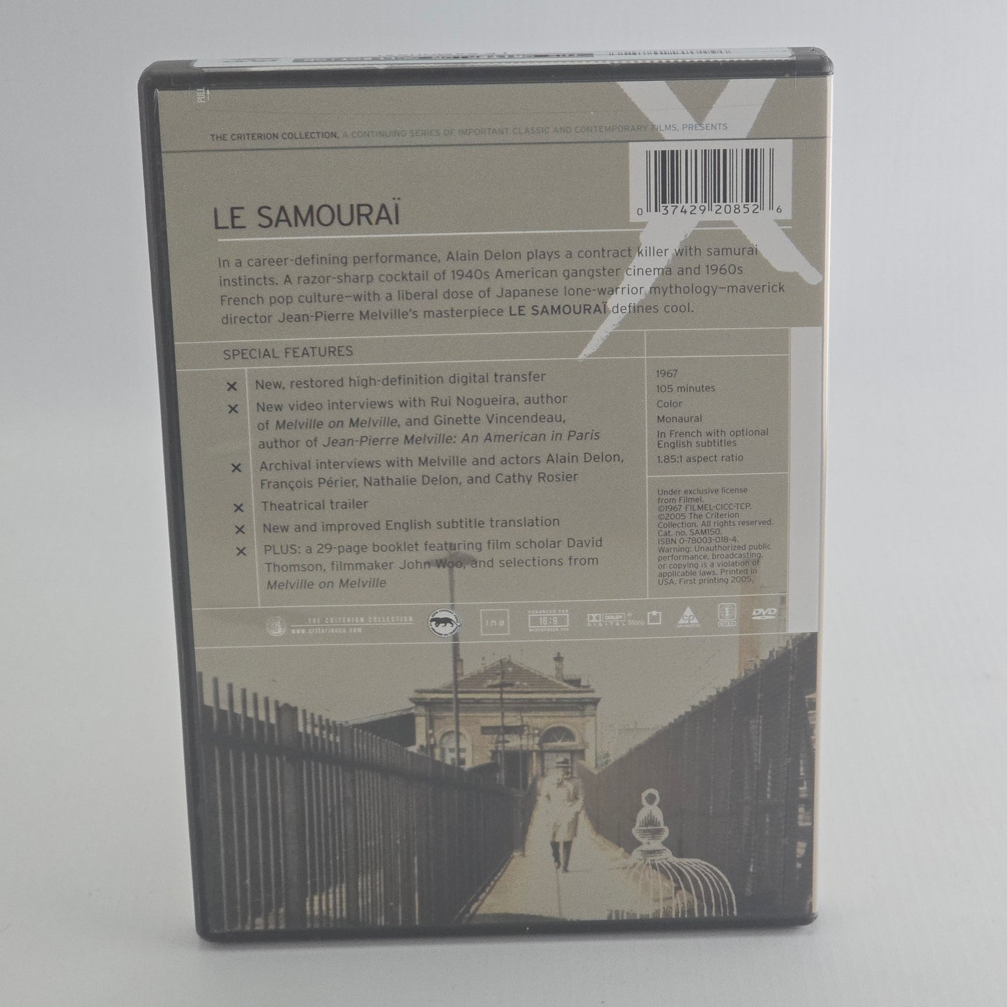Le Samouraï DVD Criterion Collection Produit  Alain Delon Jean-Pierre Melville Zone 1