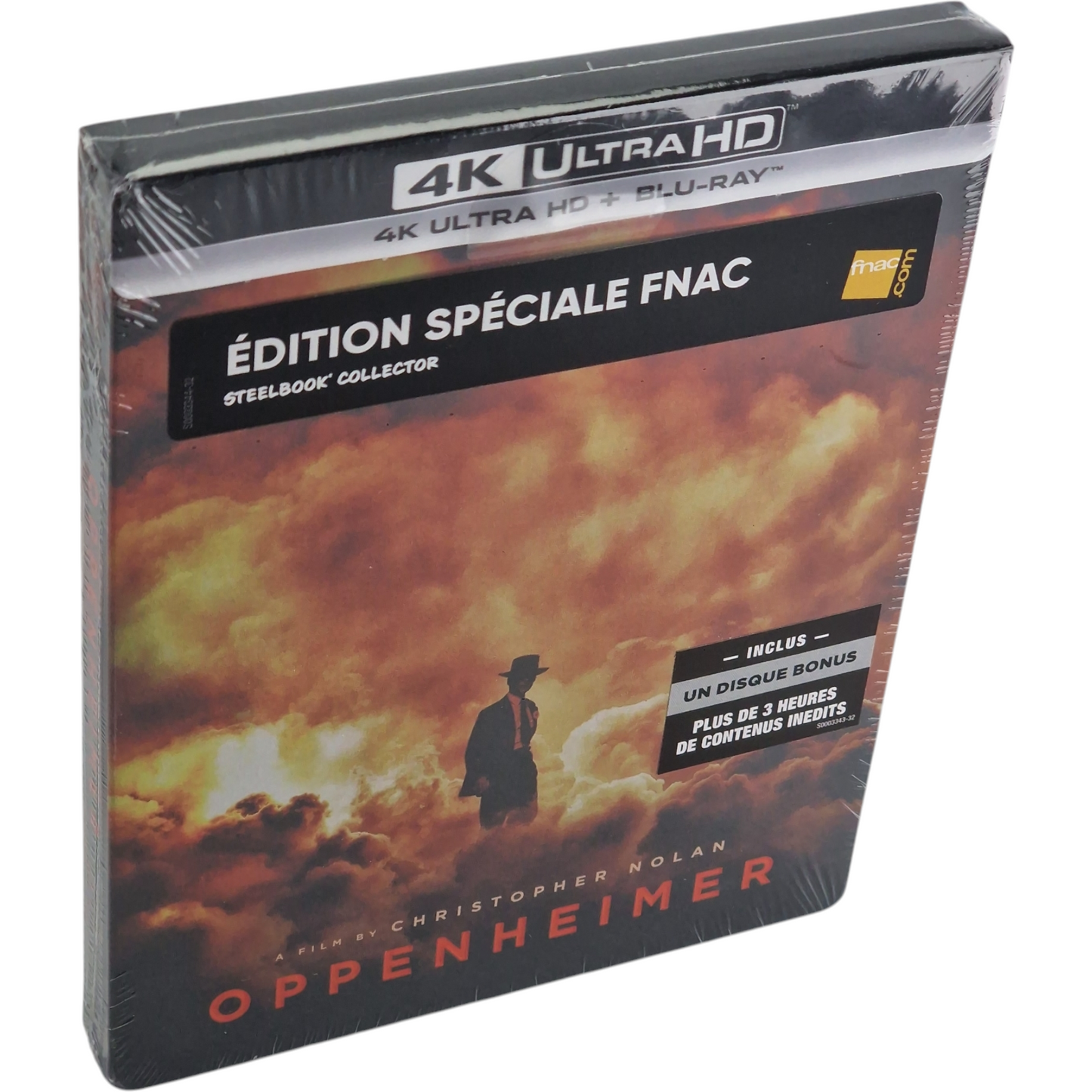 Oppenheimer Steelbook Embossé Blu-ray 4K Ultra HD+ Blu-ray édition Éxlusif Fnac B
