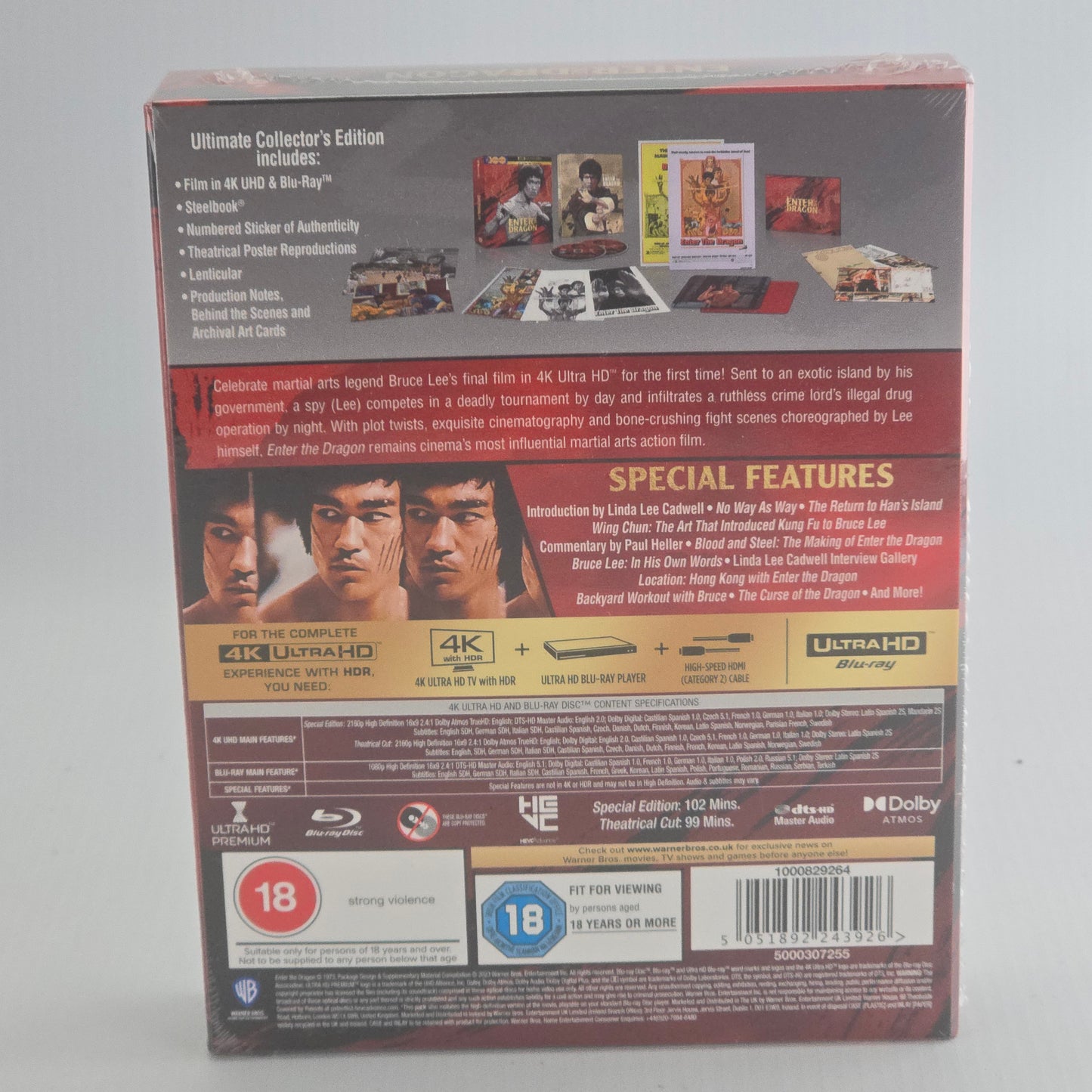 Enter the Dragon SteelBook 4K Collector Bruce Lee 3000 Ex Numérotée Libre[-18]