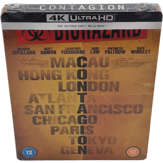 Contagion 4K Ultra HD + Blu-ray SteelBook Marion Cotillard,Matt Damon Libre Zone