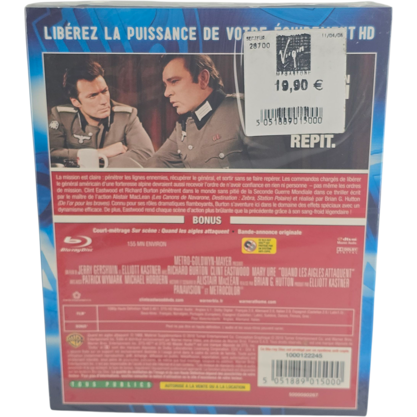 Quand Les Aigles Attaquent Blu-ray  Richard Burton Clint Eastwood Zone  B