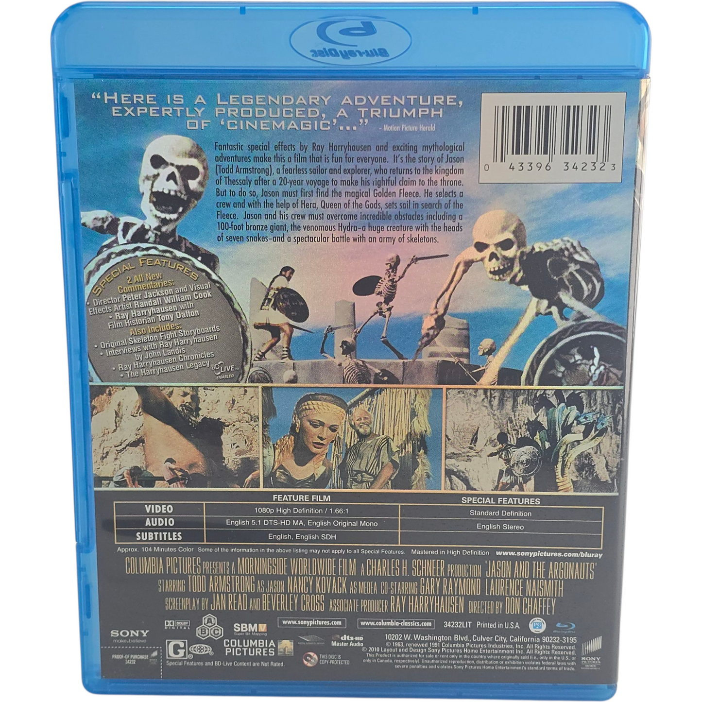 Jason and the Argonauts Blu-ray Ray Harryhausen Signature Collection Zone 1 US Import