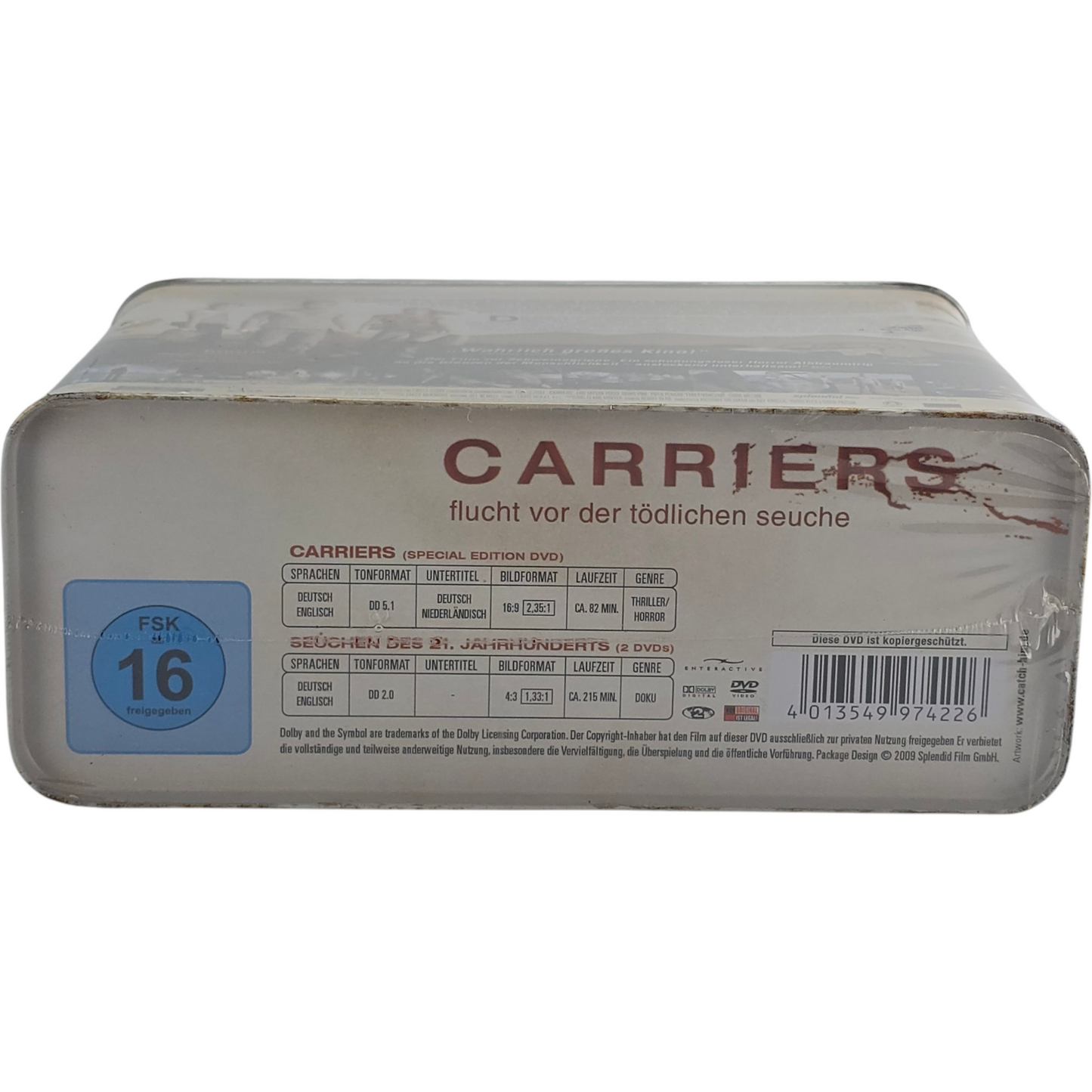Carriers 3 x DVD Metal Box Collector's Limited Edition Zone B