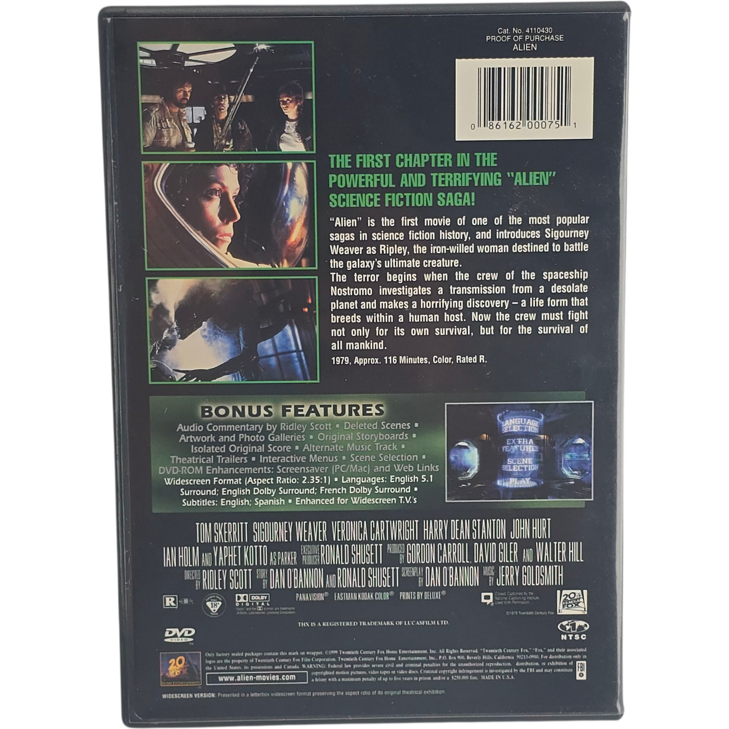The Alien Legacy DVD  Alien / Aliens / Alien³ / Alien Resurrection Zone 1