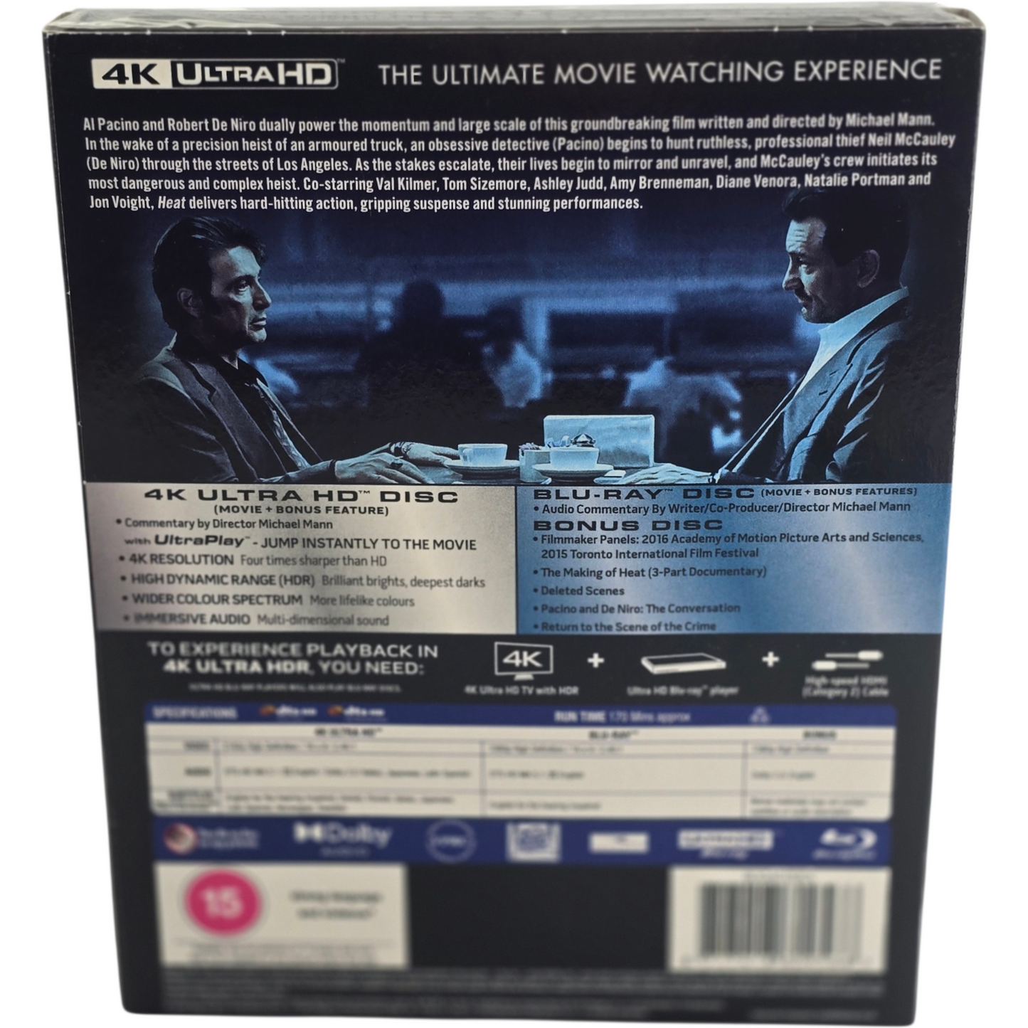 Heat 4K Ultra HD + Blu-ray + [étuit] Director's Definitive Edtion,  Libre