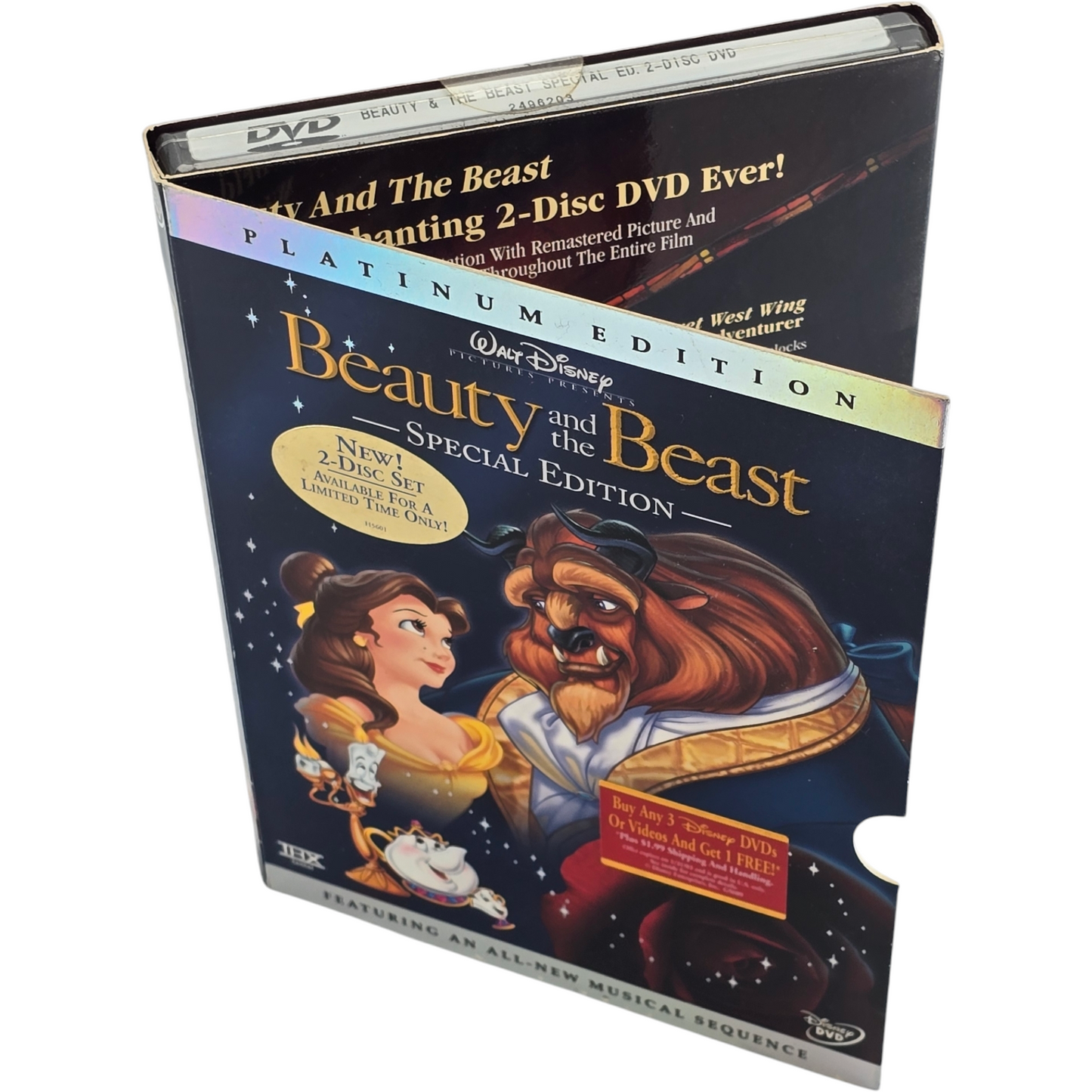 La Belle et la Bête 2 X DVD Walt Disney Édit platine VF 2002  US Import Zone 1