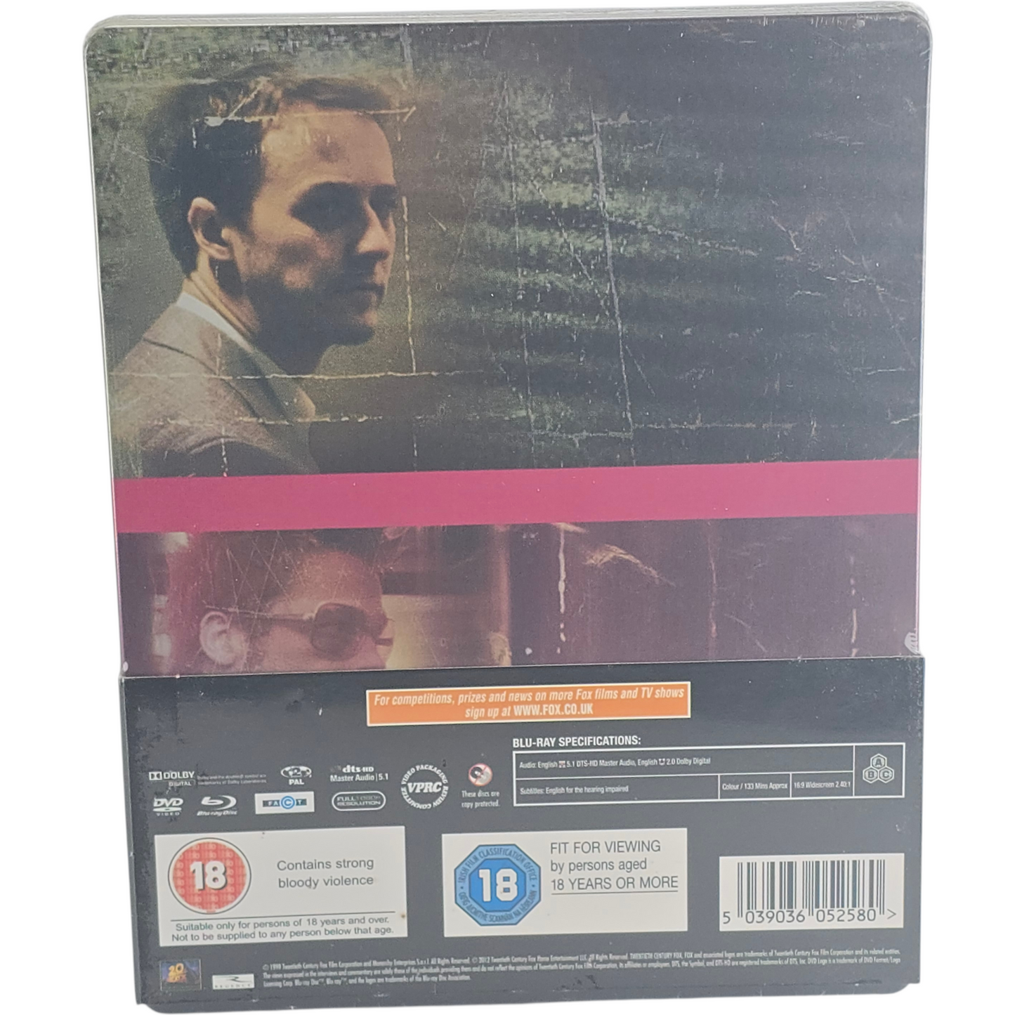 Fight Club SteelBook Blu-ray + DVD Zavvi édt Ltd Brad Pitt, Edward Norton Libre