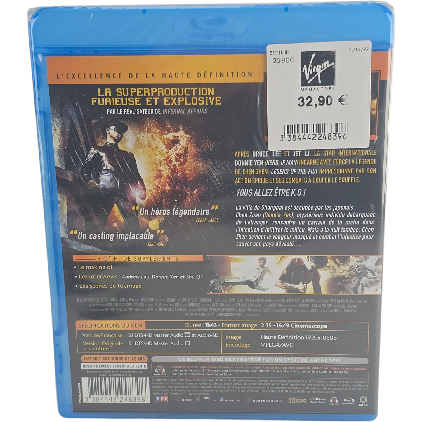 Legend Of The Fist Blu-ray  Wai - Keung Lau Zone B