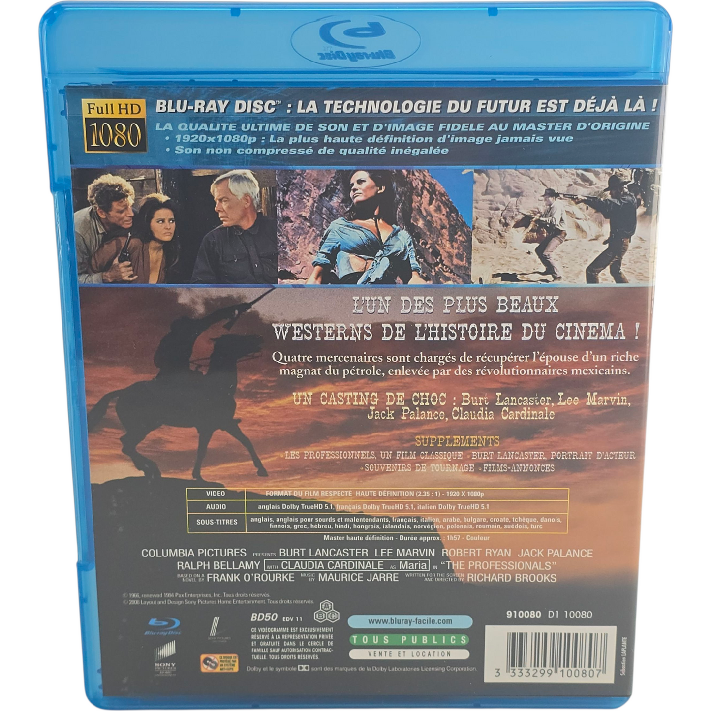 Les Professionnels Blu-ray Richard Brooks Avec Burt Lancaster Zone B